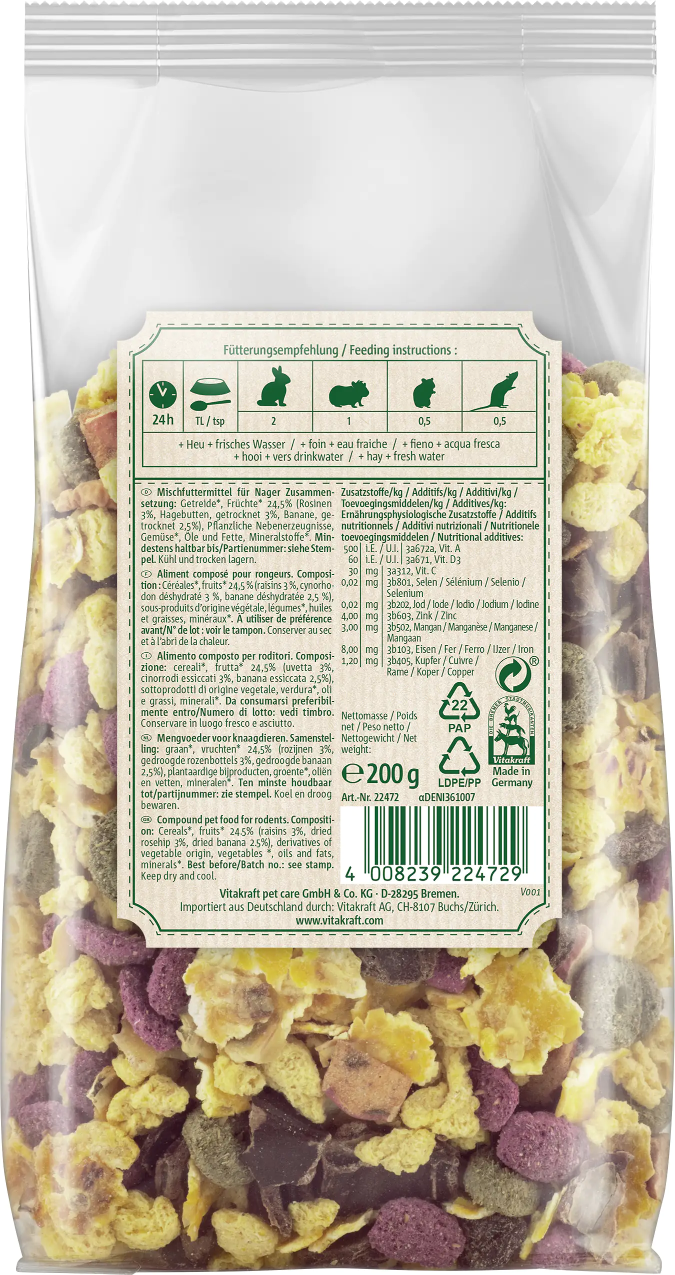 Vitakraft Vita Verde® Fruit Mix 200 g
