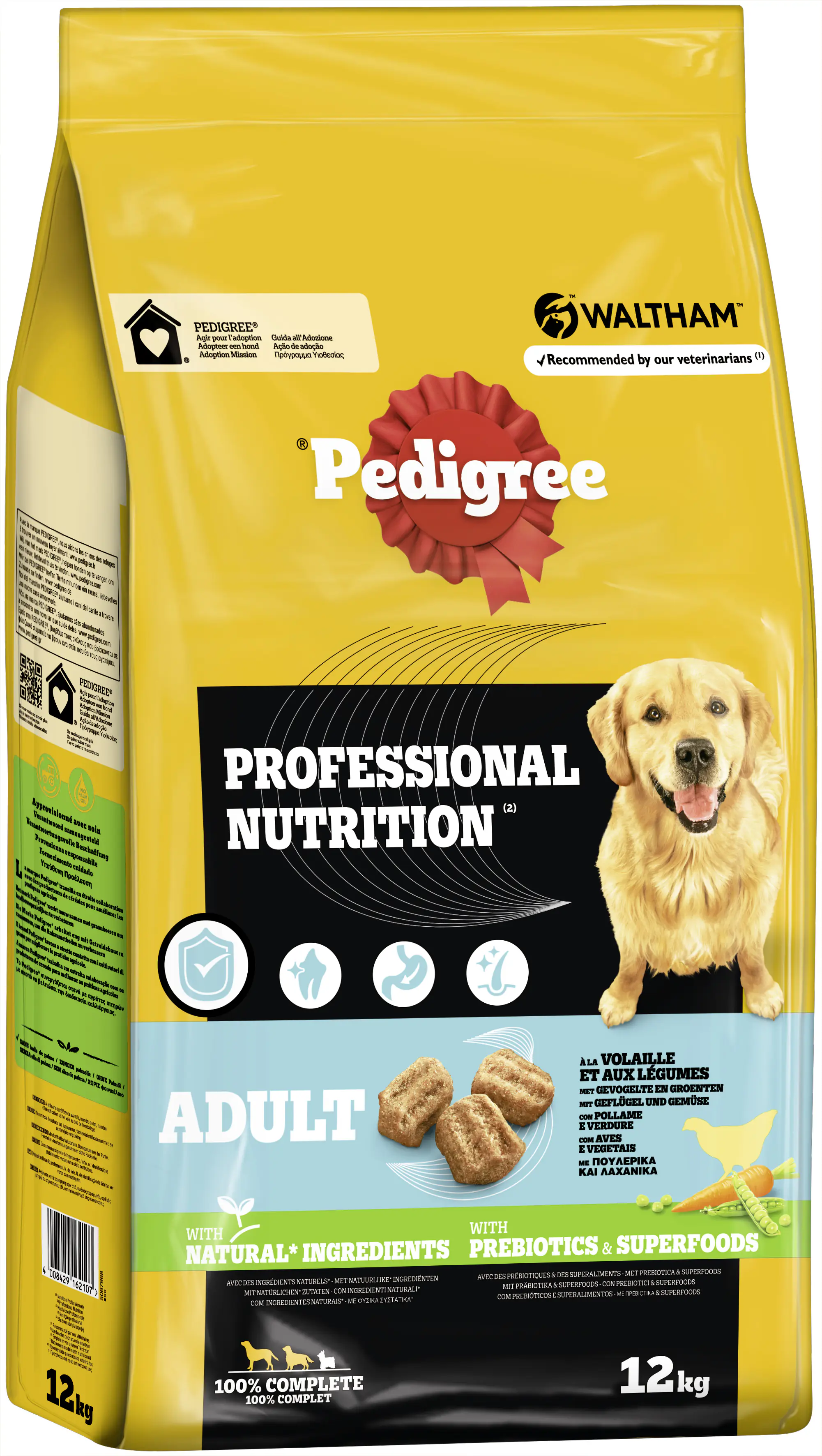 Pedigree Professional Nutrition Hundetrockenfutter Adult 12 kg Geflügel & Gemüse  Pedigree Professional Nutrition Hundetrockenfutter Adult 12 kg Geflügel & Gemüse