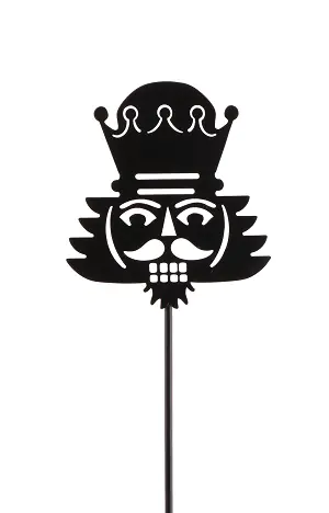 TrendLine Deko Eisen Figurenstecker Nussknacker 35 x 0,5 x 7,5 cm schwarz