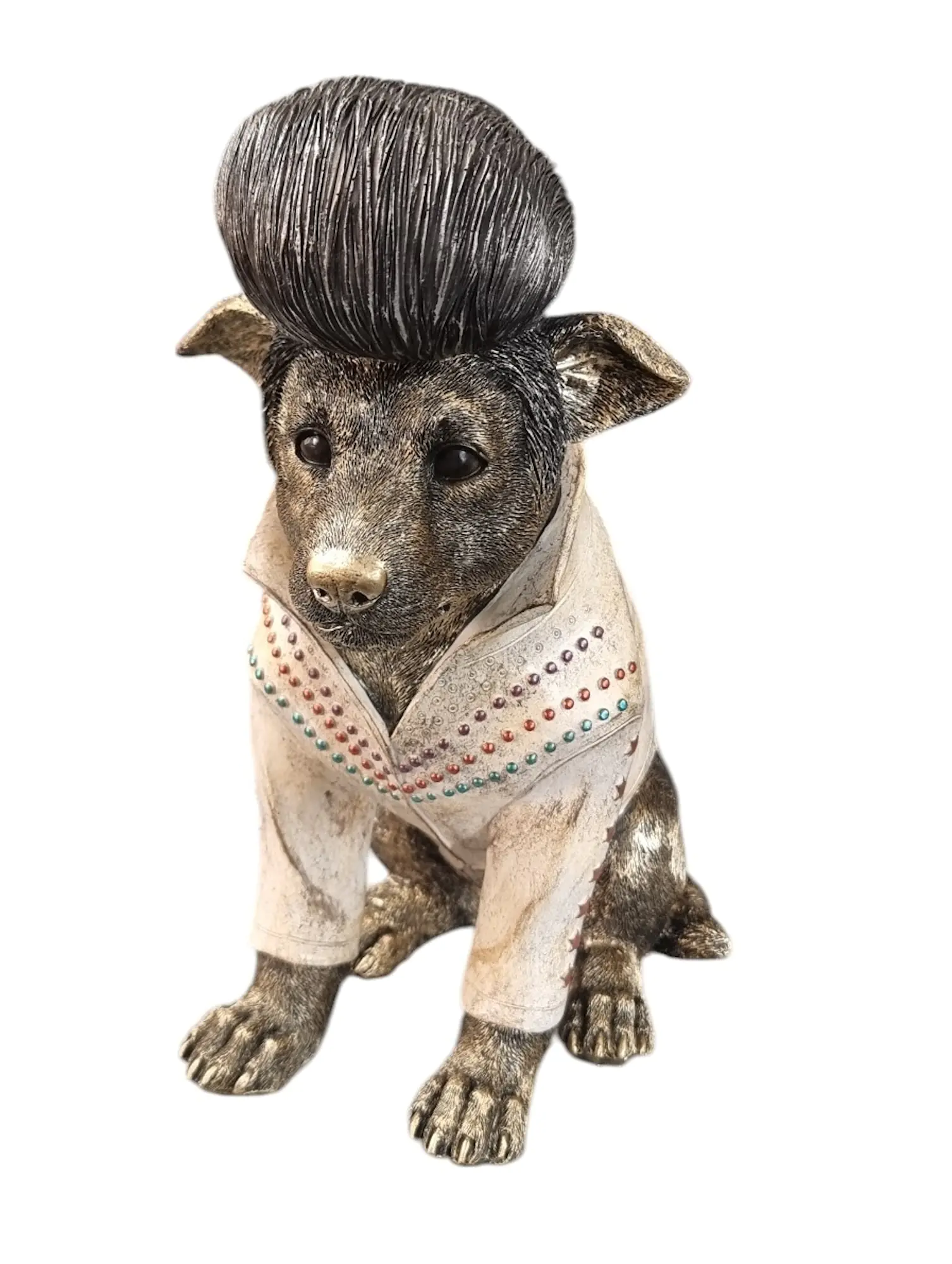 Figur Hund Elvis 32,5 x 24,5 x 15 cm bunt