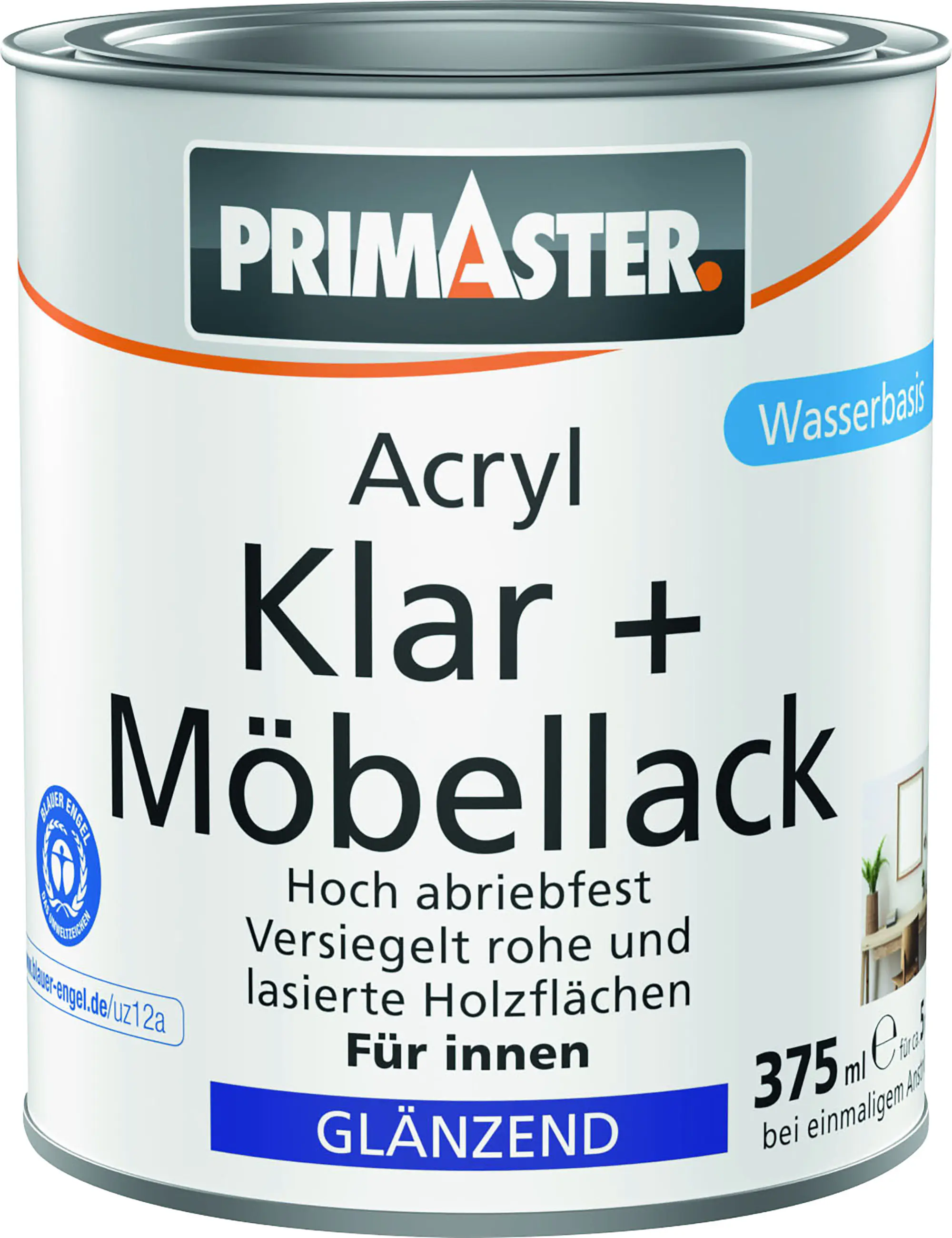 Primaster Acryl Klar + Möbellack 375 ml farblos glänzend