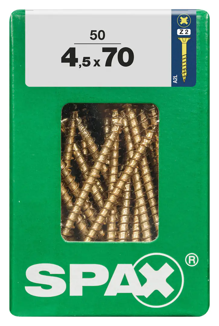 Spax Universalschrauben 4.5 x 70 mm PZ 2 - 50 Stk.