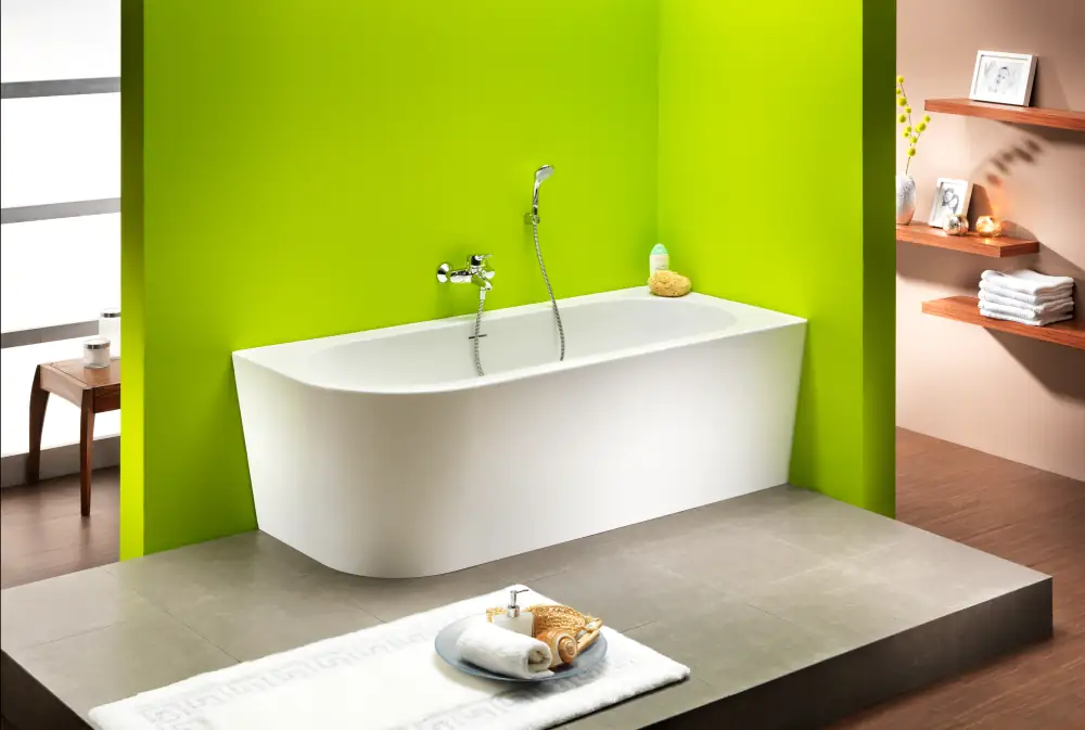 Ottofond Freistehende Badewanne Modena Corner Weiß links 178 x 78 x 44 cm