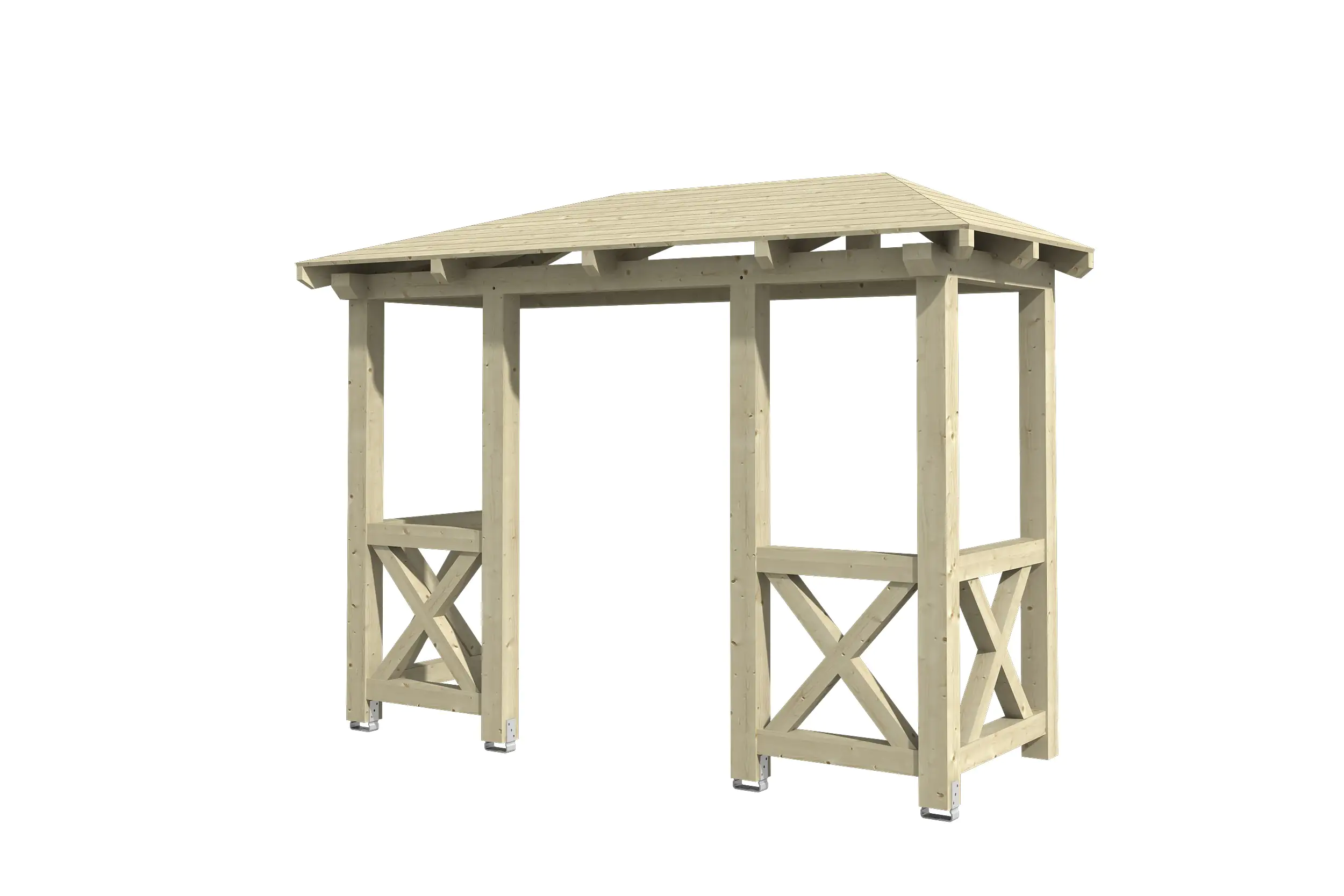 4018211206551 SKAN HOLZ Vordach Wismar Typ 5 351 x 134 cm, natur