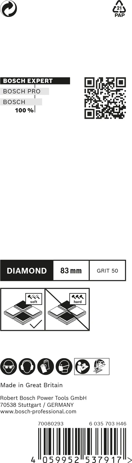 Bosch Expert Stichsägeblätter Soft Tile Clean T 150 RD 3 Stück Bosch Expert Stichsägeblätter Soft Tile Clean T 150 RD 3 Stück