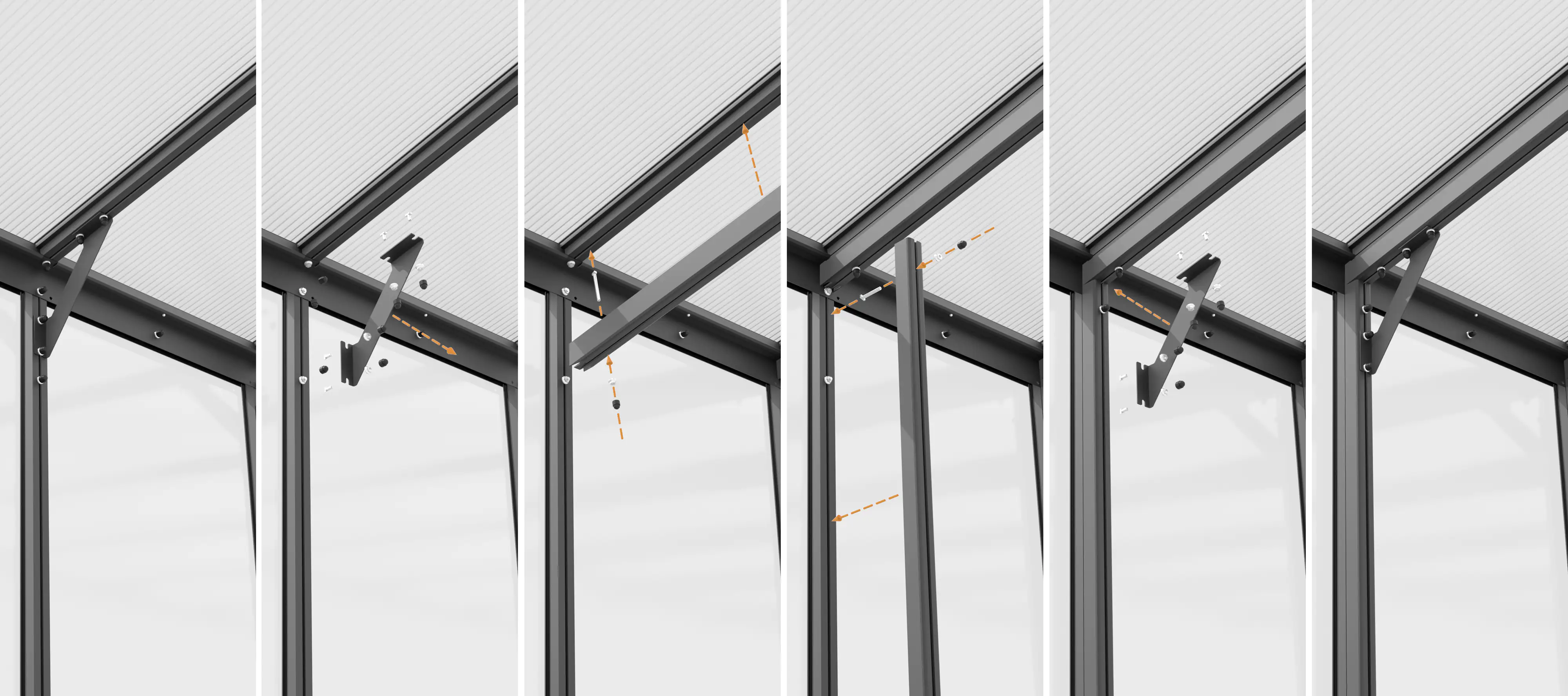 Vitavia Pavillon-Nachrüstset Helena 10200 aluminium 3 mm Sicherheitsglas