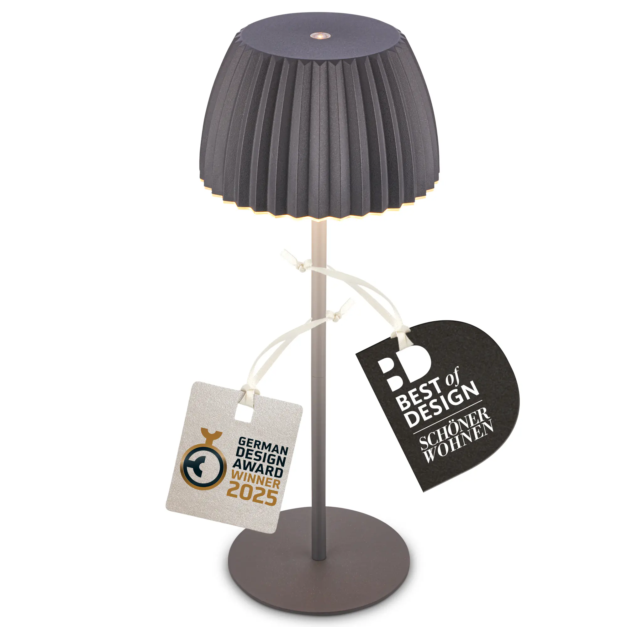 Briloner LED-Tischleuchte Riffle mit Akku anthrazit dimmbar