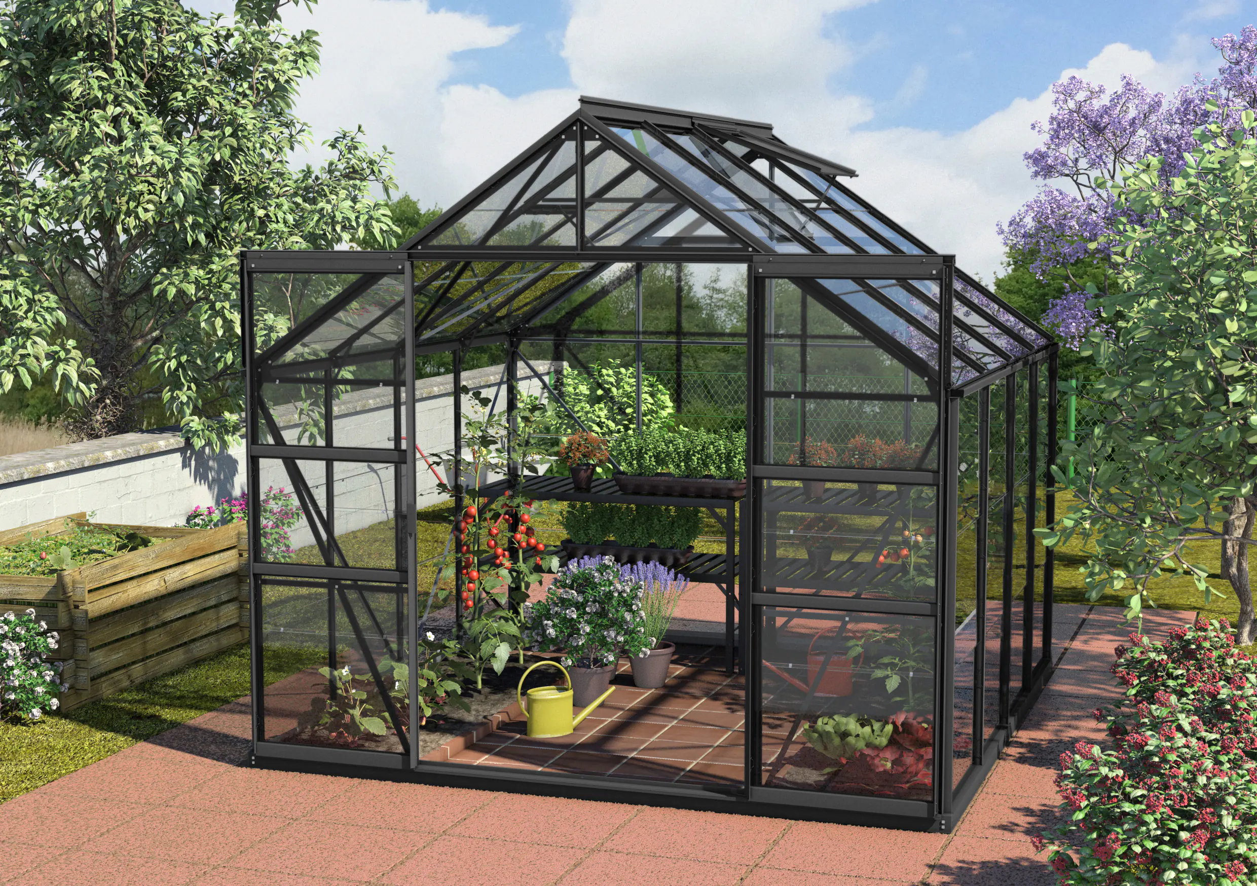 Vitavia Gewächshaus Mars 6700 254 x 254 cm 3 mm Sicherheitsglas