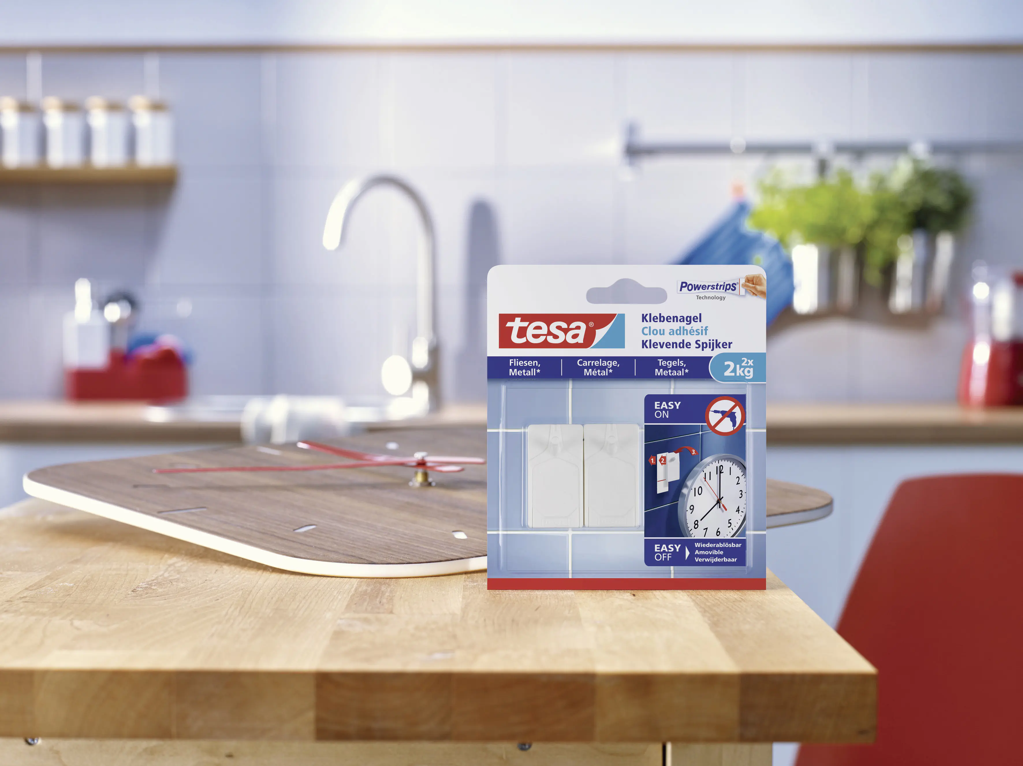 tesa Klebenagel Traglast 2 kg, 2 Stück