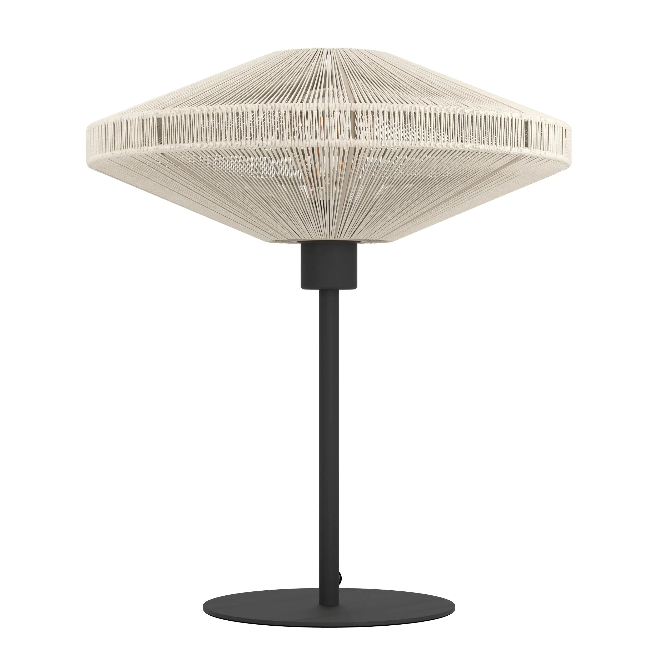 Eglo Tischleuchte Midsumer schwarz creme 44 x 38 cm E27