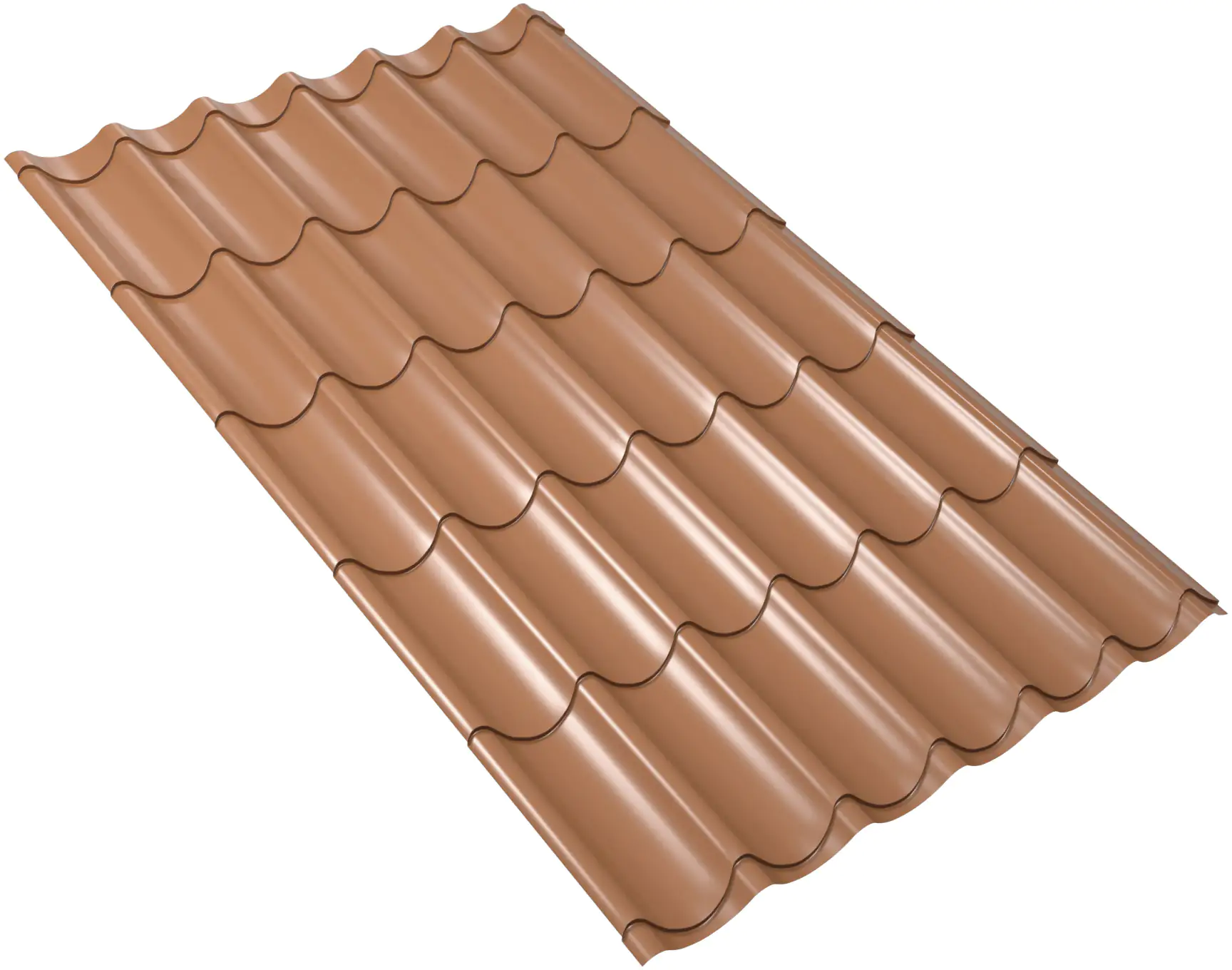 Weckman Metallziegel 185 x 106 cm 0,5 mm ziegelrot