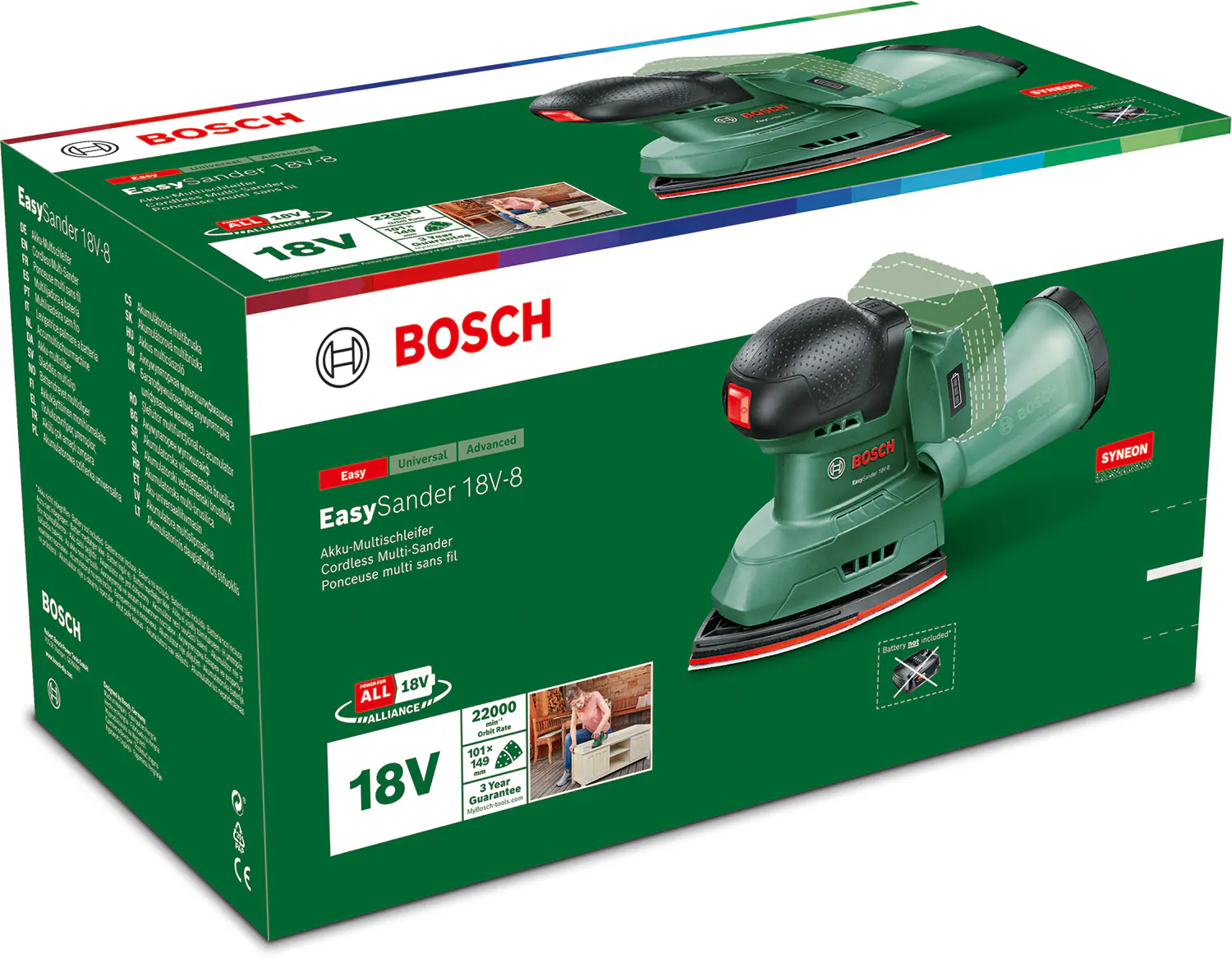 Bosch Akku-Multischleifer Easy Sander 18V-8 Solo Bosch Akku-Multischleifer Easy Sander 18V-8 Solo