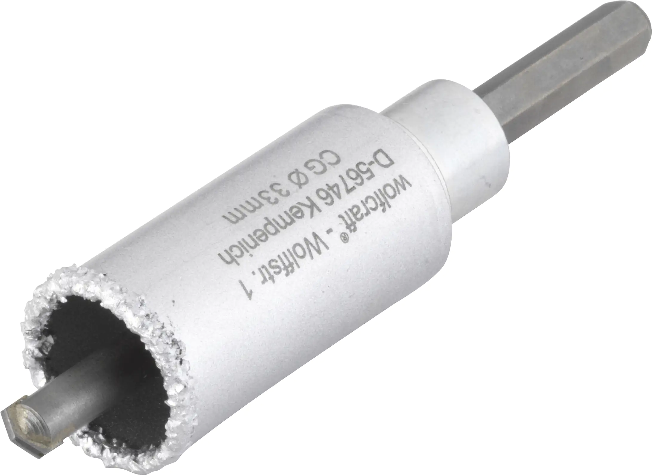 Wolfcraft Bohrkranz Ø 33 mm Hartmetall inkl. Schaft und Bohrer