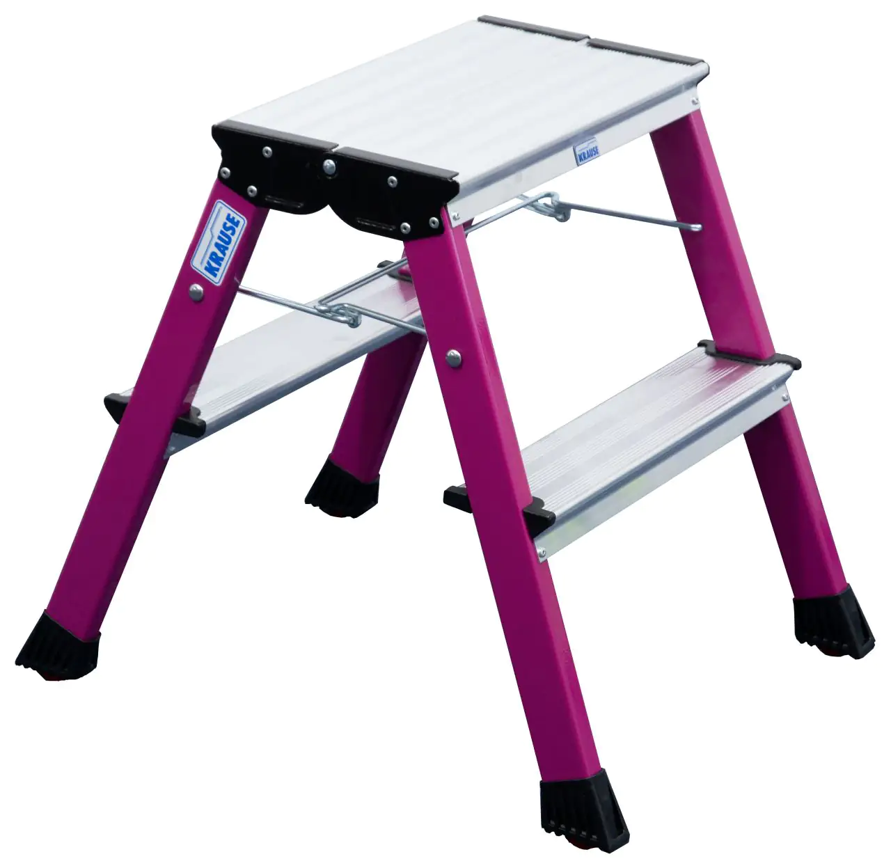 Krause Aluminium-Klapptritt MONTO Rolly pink 2,45 m