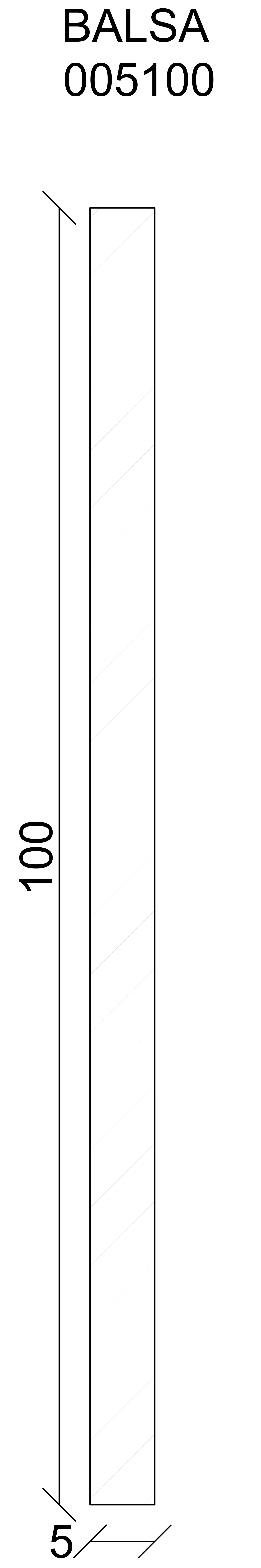 FN Neuhofer Balsa Brett 1000 x 5 x 100 mm