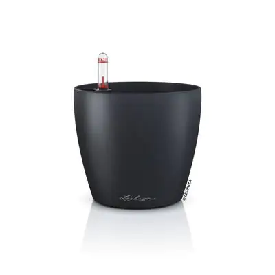 Lechuza Übertopf Kunststoff Classico Color 12 Komplettset Ø 15 x 14 cm schiefergrau