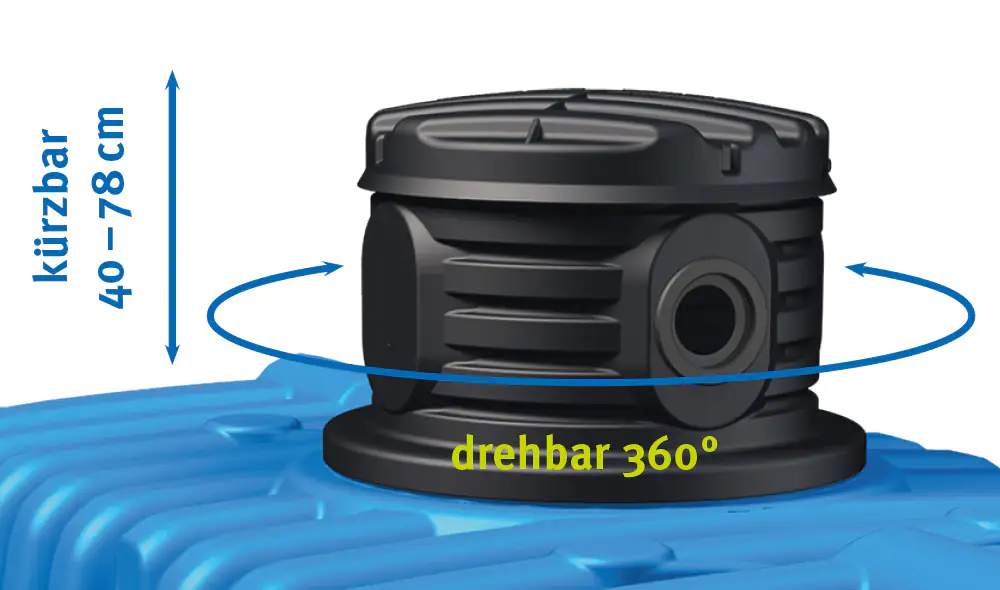 4rain Flat S Flachtank 3000 L inkl. Schachtverlängerung, begehbar 4rain Flat S Flachtank 3000 L inkl. Schachtverlängerung, begehbar