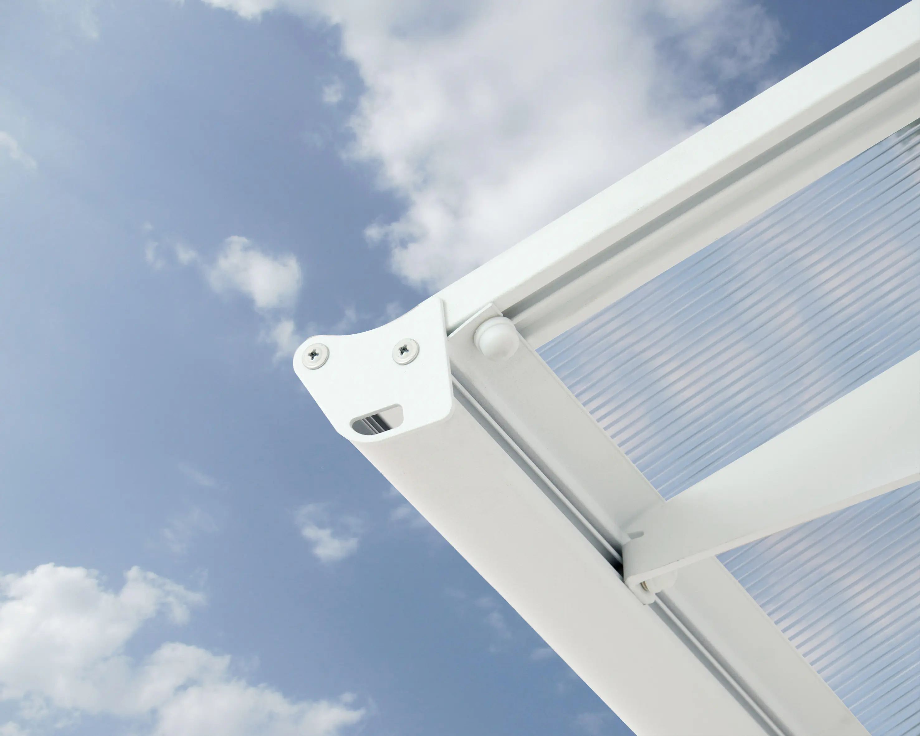 Canopia Vordach Bordeaux 8920 Weiss Alu 892 x 139 cm