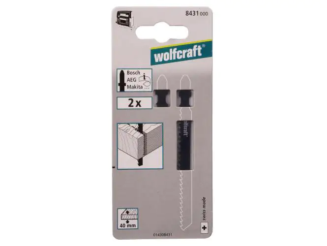 4006885843400 Wolfcraft Stichsägeblätter 8434000 75 mm T-Schaft 2 Stück