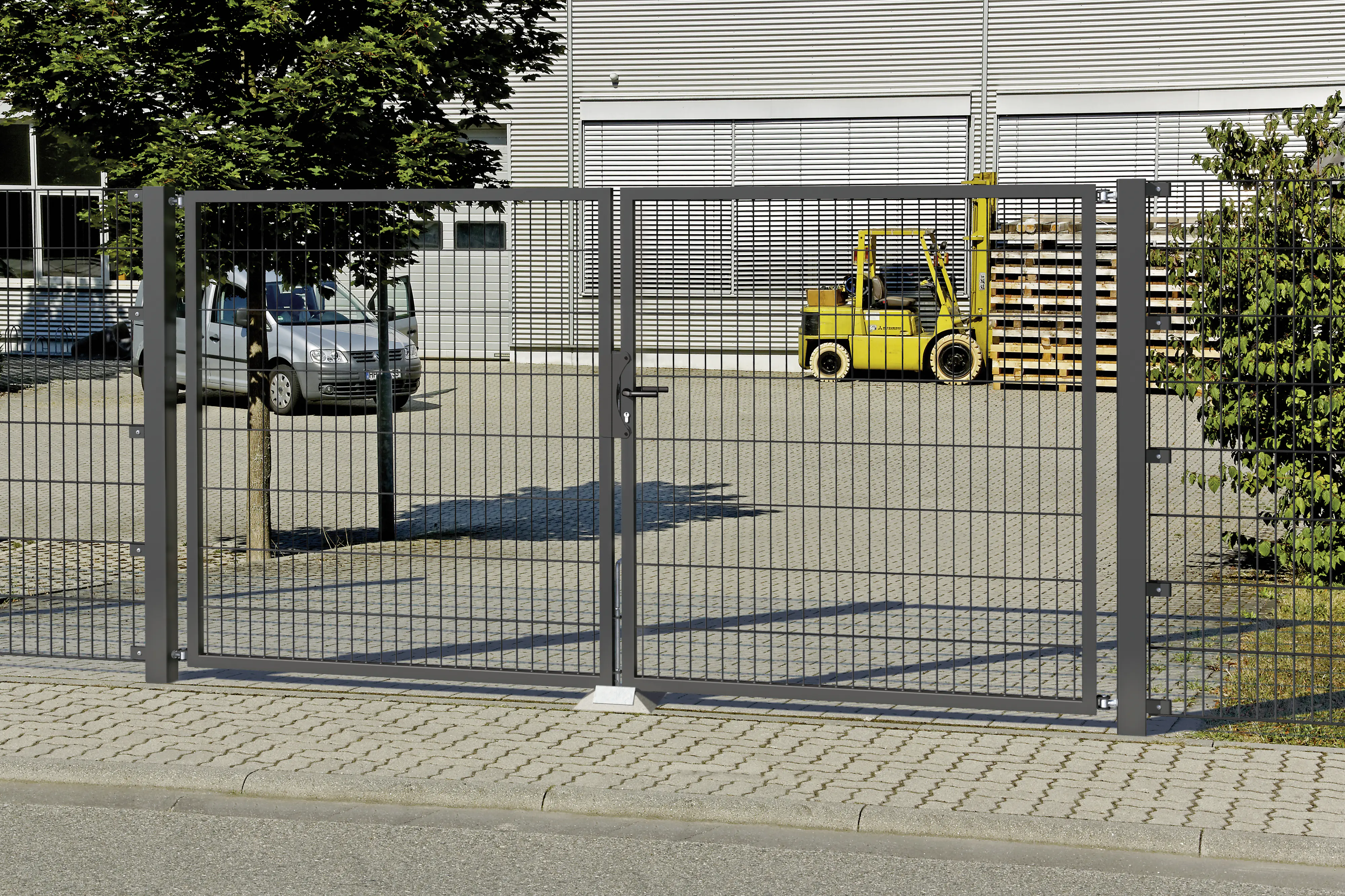 Alberts Stabgitter Doppeltor Flexo 350 x 80 cm 6/5/6 anthrazit zE