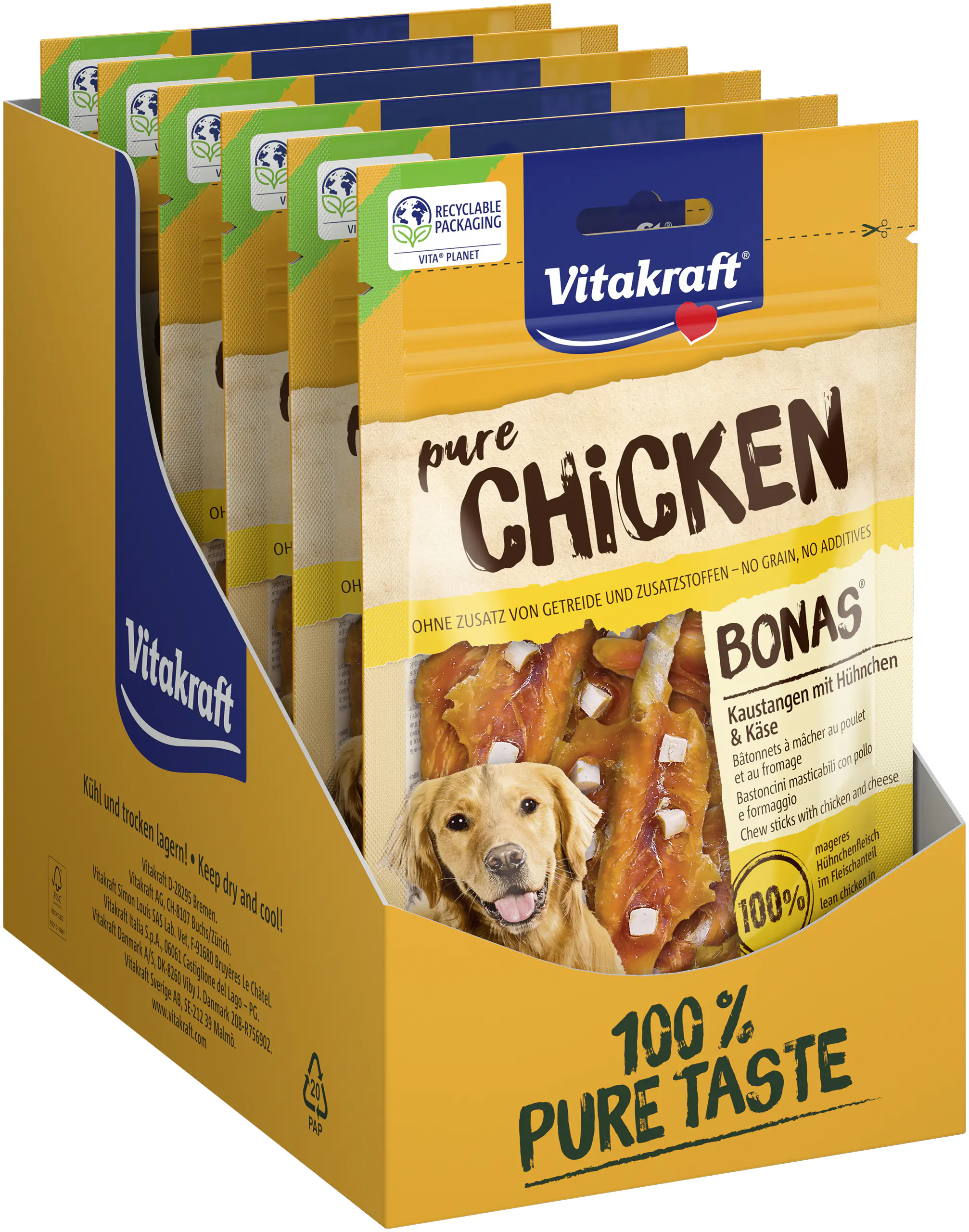 Vitakraft CHICKEN Bonas®Kaustange Huhn & Käse 80 g
