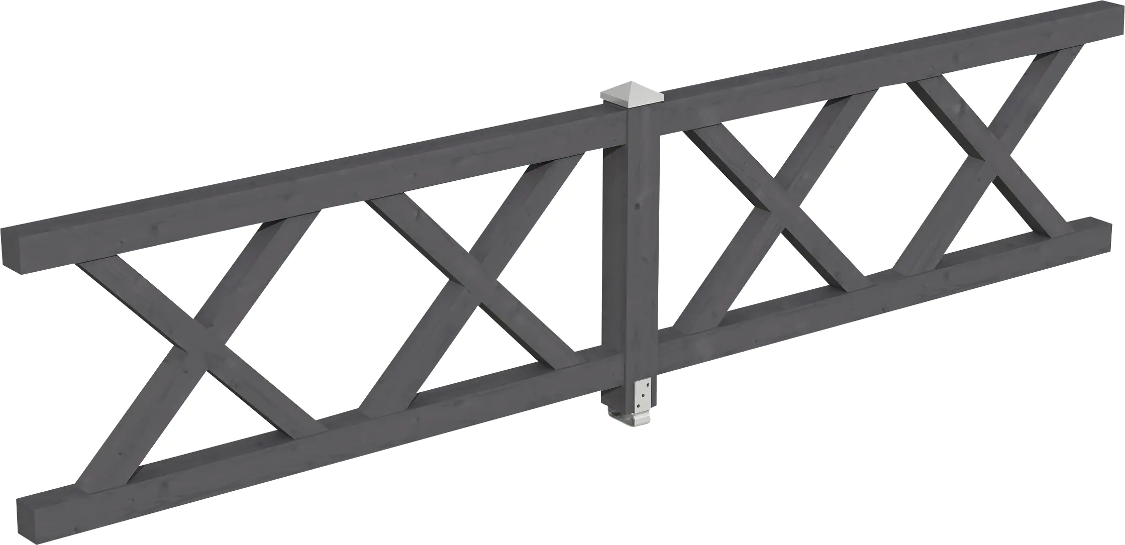 SKAN HOLZ Brüstung Andreaskreuz 400 x 84 cm Fichte