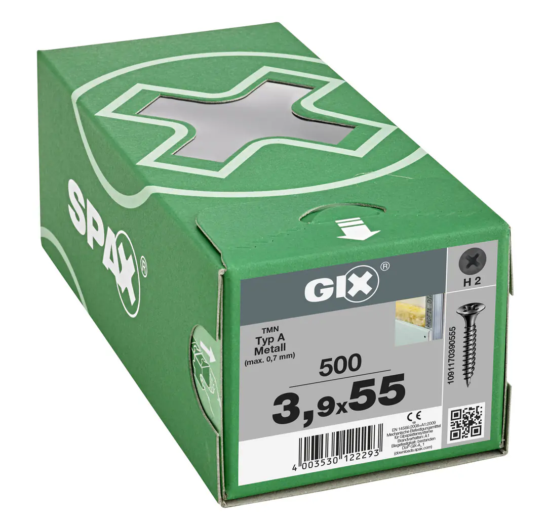 Spax Trockenbauschrauben 3.9 x 55 mm PH 2 Feingewinde - 500 Stk.