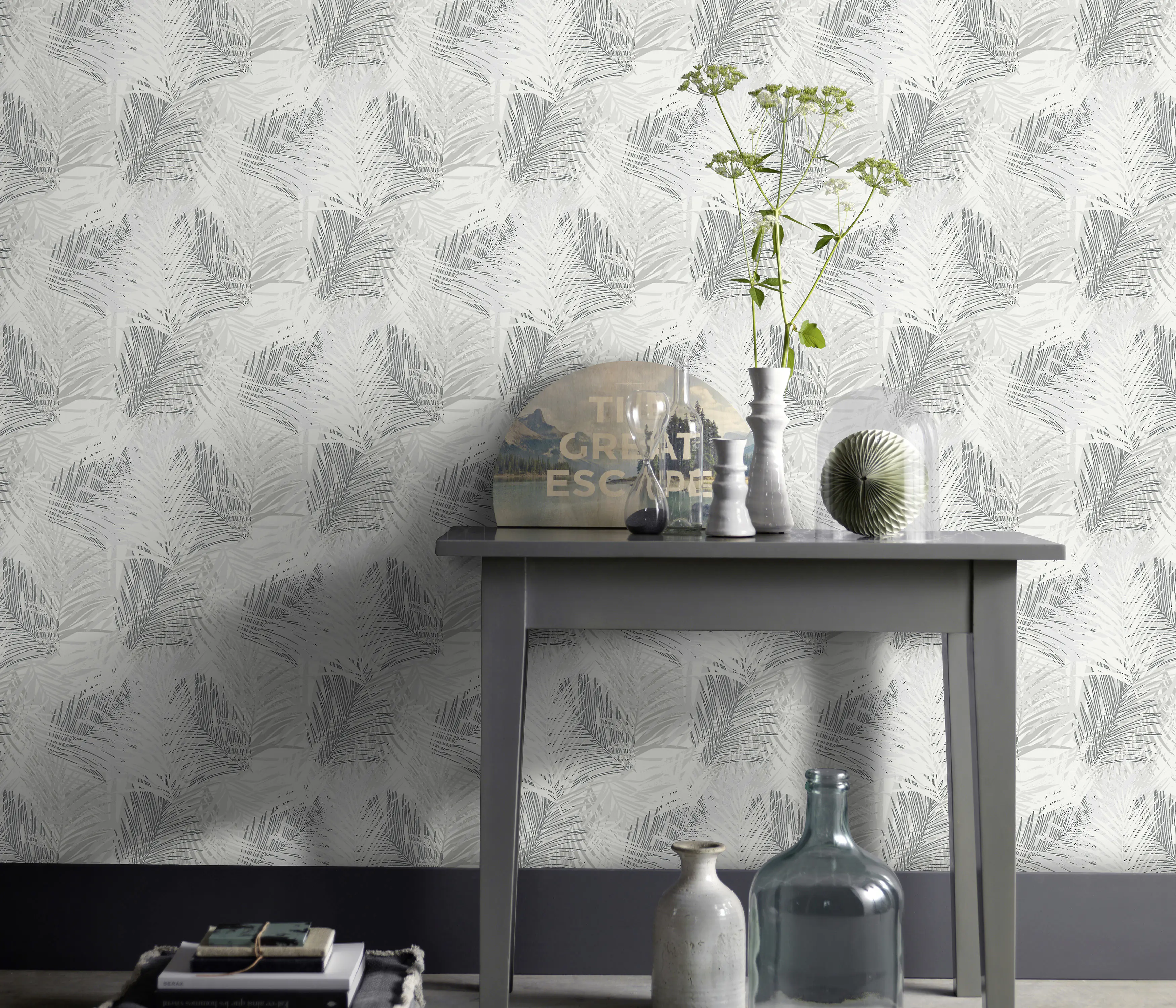 Erismann Vliestapete Floral grau 10,05 x 0,53 m