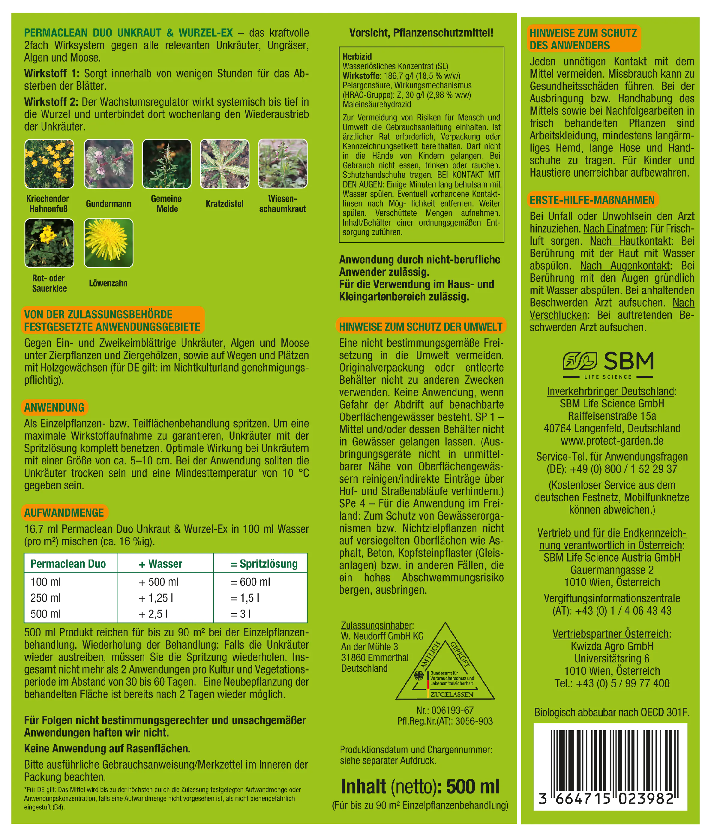 Protect Garden Permaclean Duo Unkraut & Wurzel-Ex 500 ml