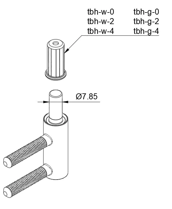 TÜHZDE Türbandhaube weiß Aufbauhöhe 0 mm TÜHZDE Türbandhaube weiß Aufbauhöhe 0 mm