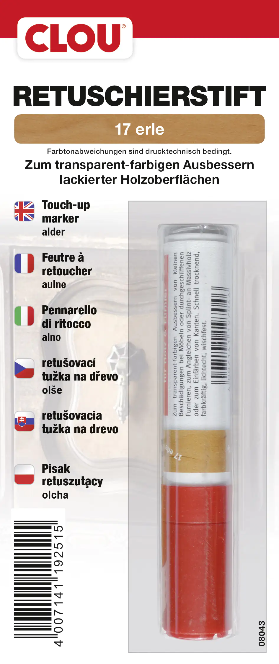 Clou Retuschierstift erle Clou Retuschierstift erle