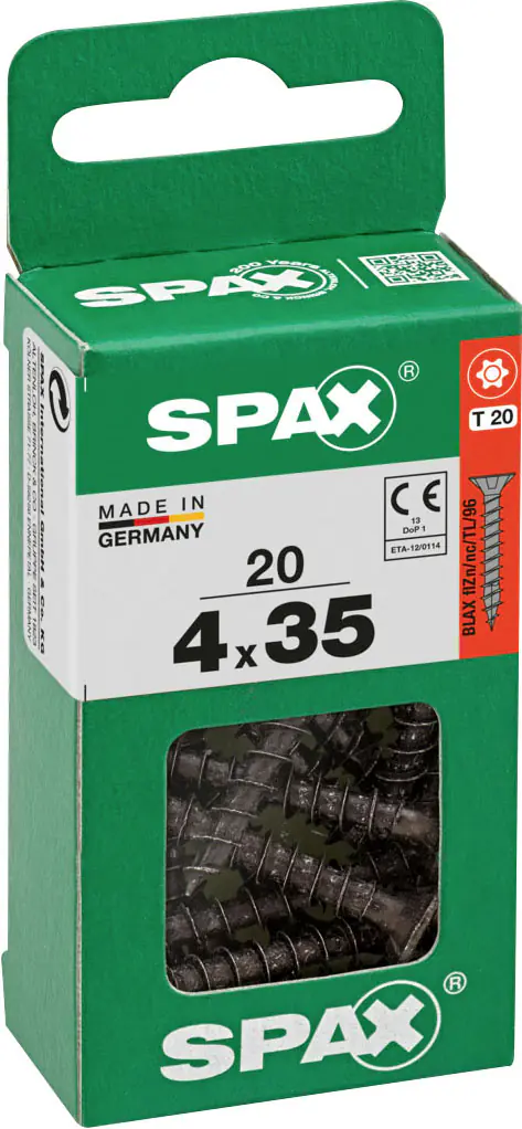 Spax Universalschrauben 4 x 35 mm T20 Vollgewinde - 20 Stk. 