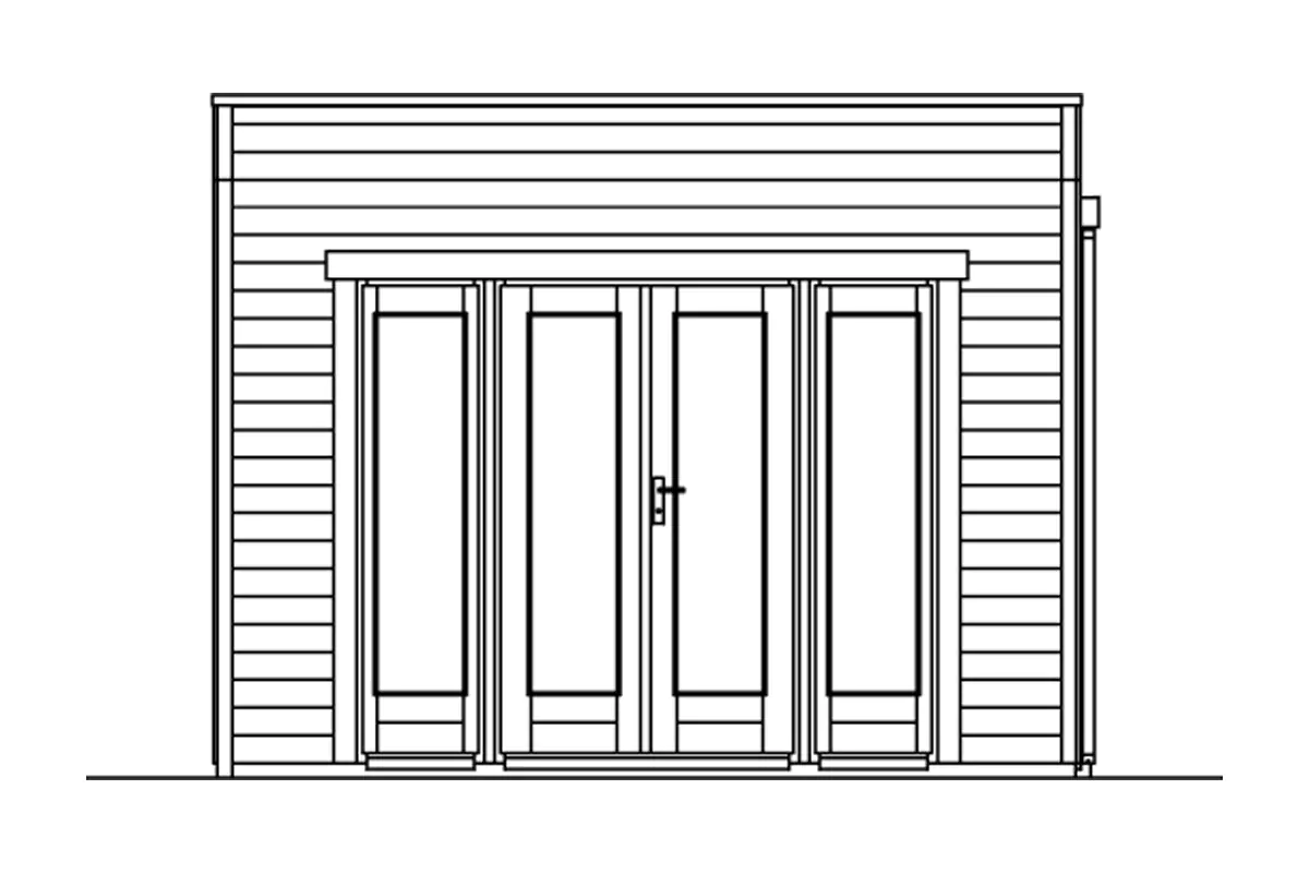 4018211035847_5 SKAN HOLZ Gartenhaus Tokio 2 340 x 340 cm schiefergrau mit Fußboden, doppelschalig
