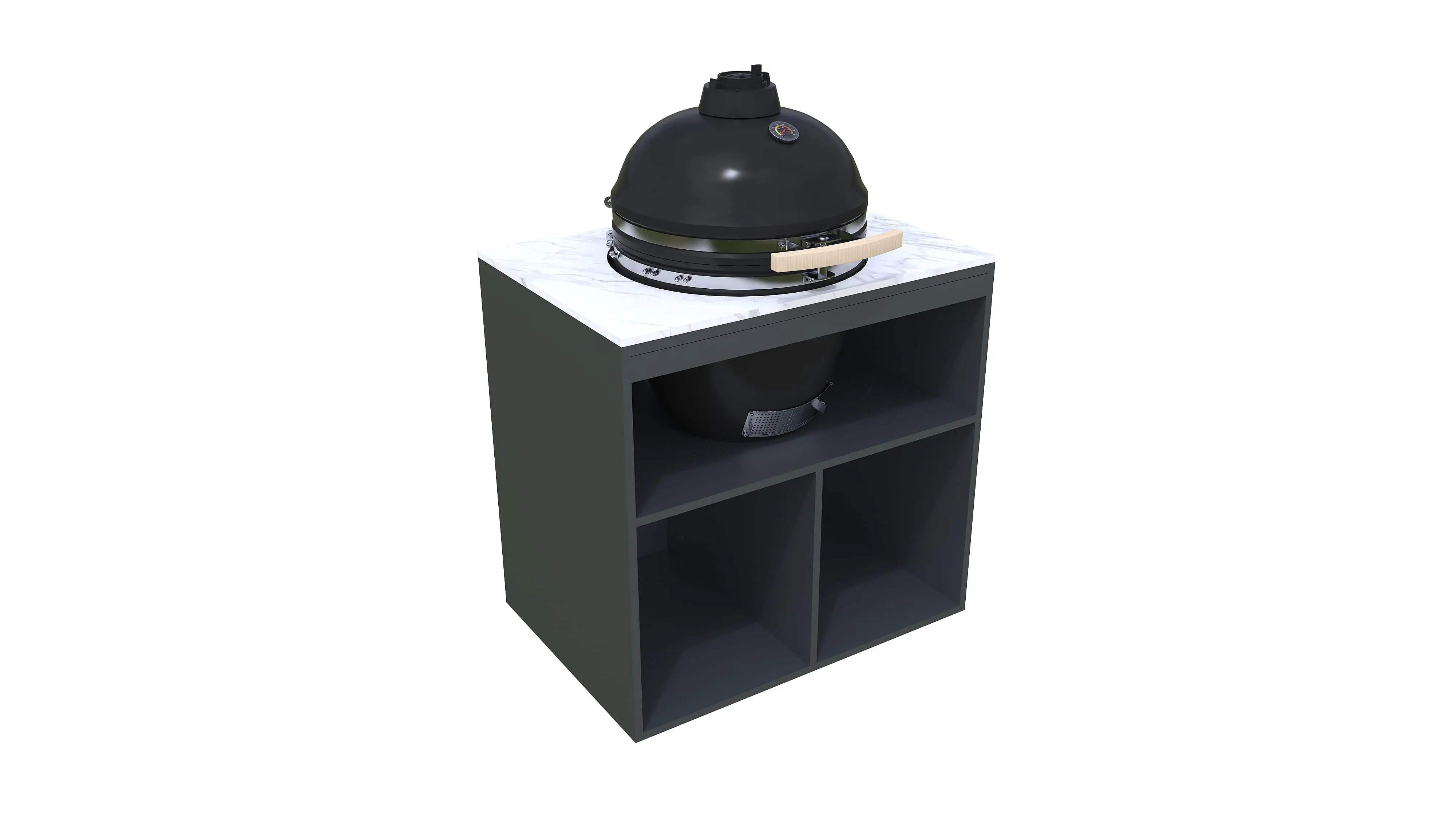 Bellano Living Element für Outdoorküchen inkl. Kamado Grill anthrazit Bellano Living Element für Outdoorküchen inkl. Kamado Grill anthrazit