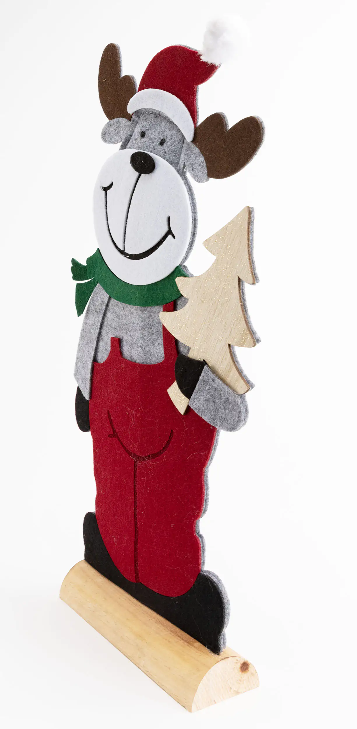 TrendLine Weihnachtsaufsteller Rentier 83 x 43 cm grau-rot