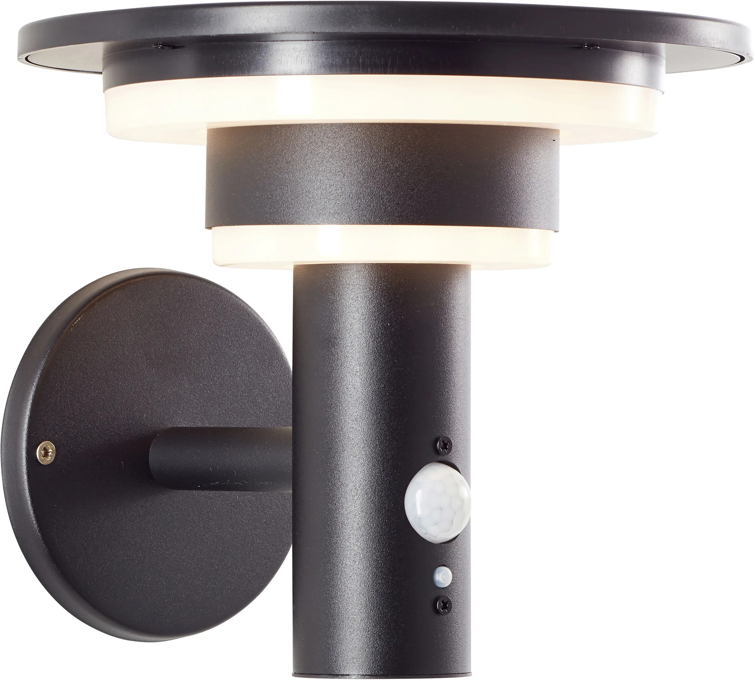 Brilliant Solar-Außenwandleuchte Garvina 3W warmweiß Bewegungsmelder