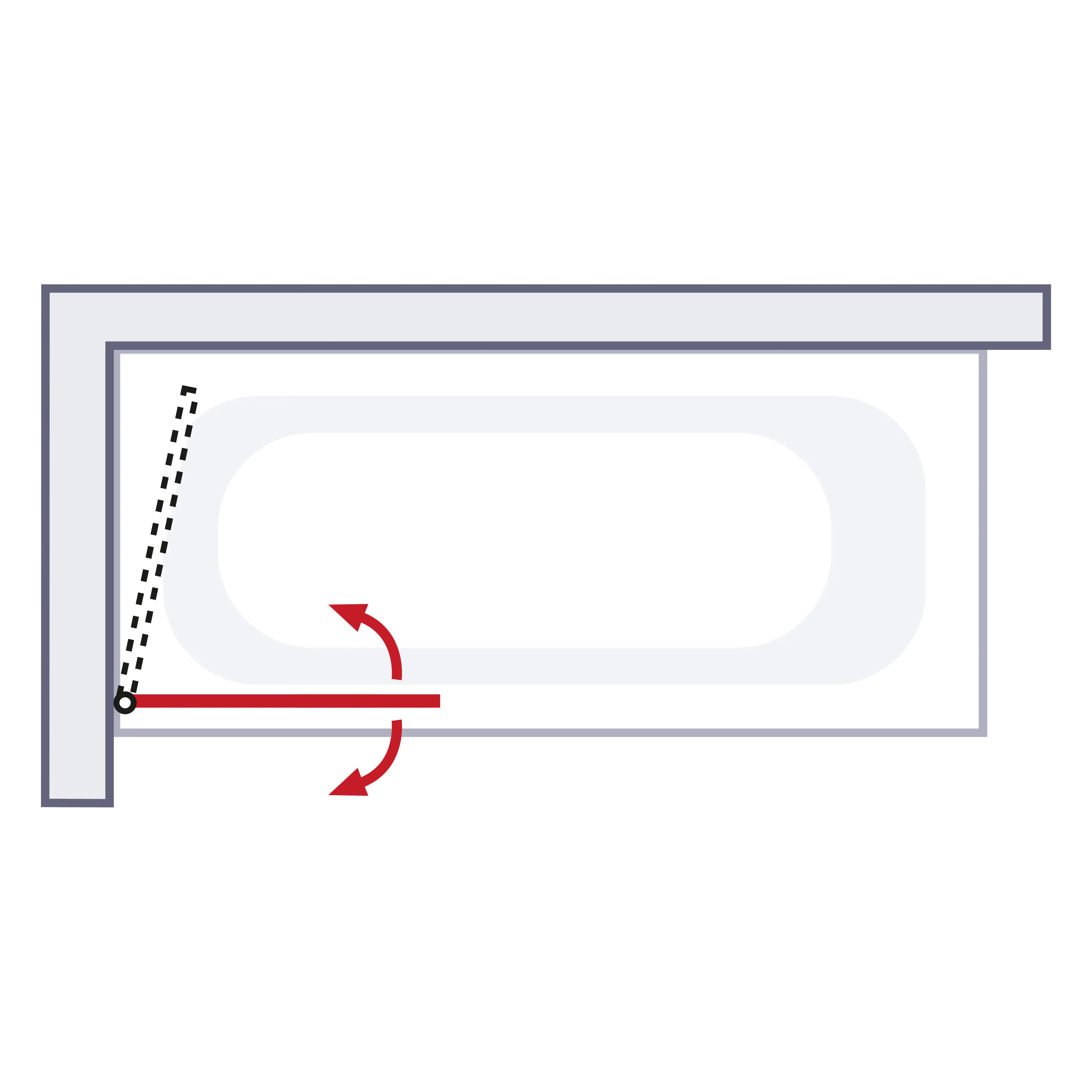 Schulte Badewannenaufsatz 1-teilig 80 x 140 cm mattschwarz Klar-hell