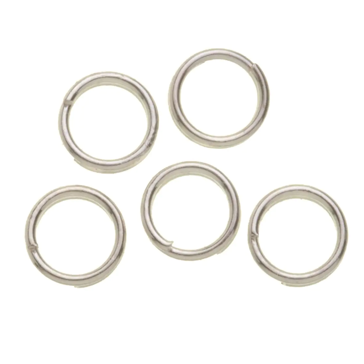 Glorex Spaltringe 7 mm 15 Stück, silberfarben