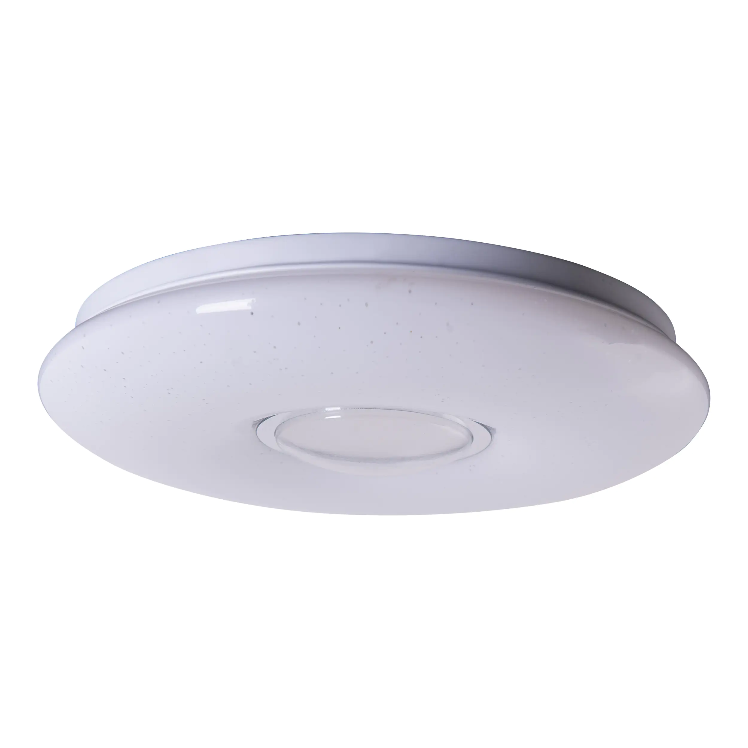 Näve LED Deckenleuchte mit Kristalleffekt Ø31 cm weiß superslim