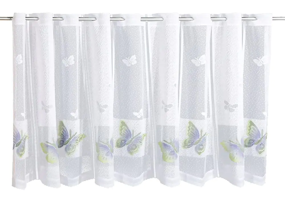 Neusser Collection Cafehausgardine blau-grün, 60 x 160 cm