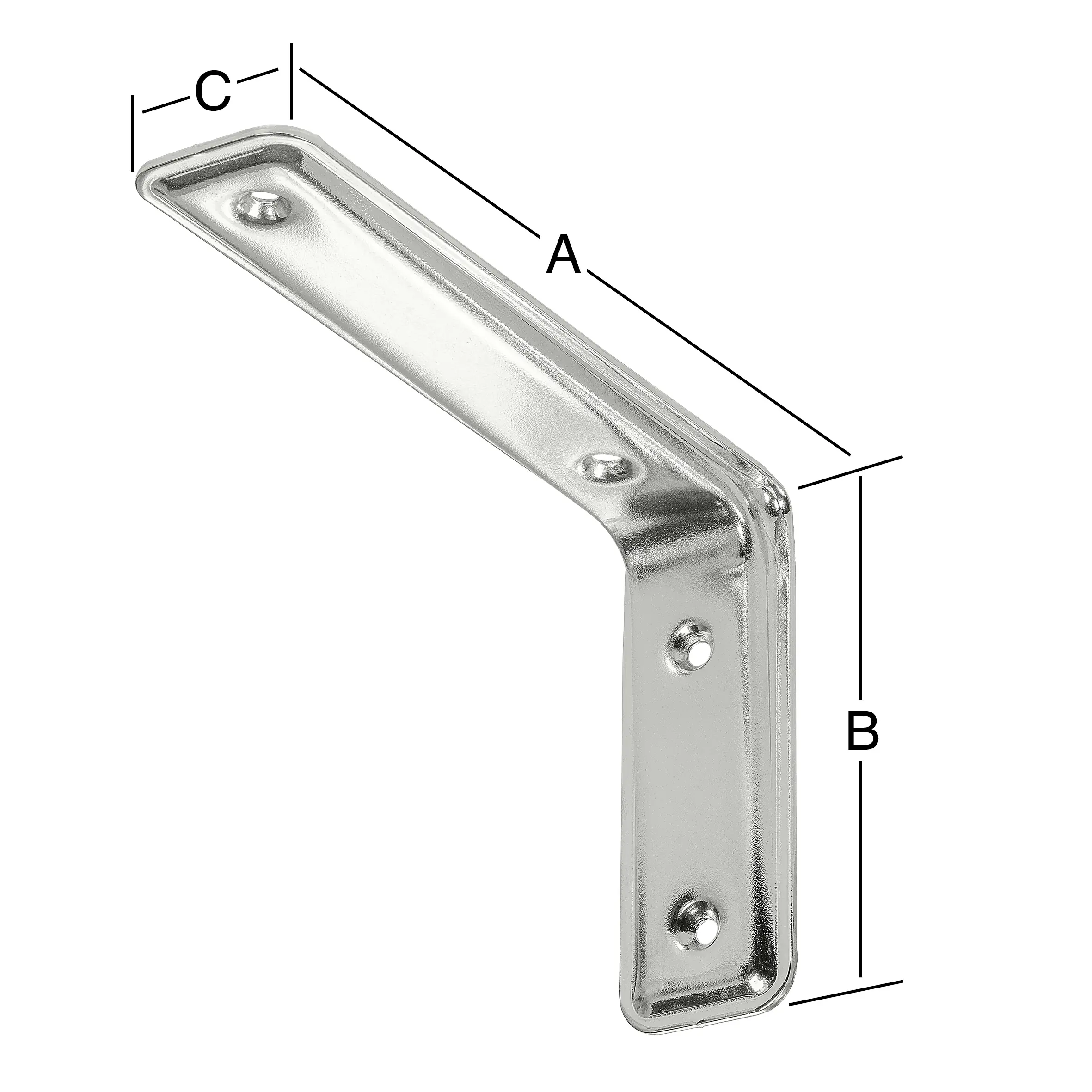 Vormann 3F-Konsolen verchromt 31.5 x 20 cm
