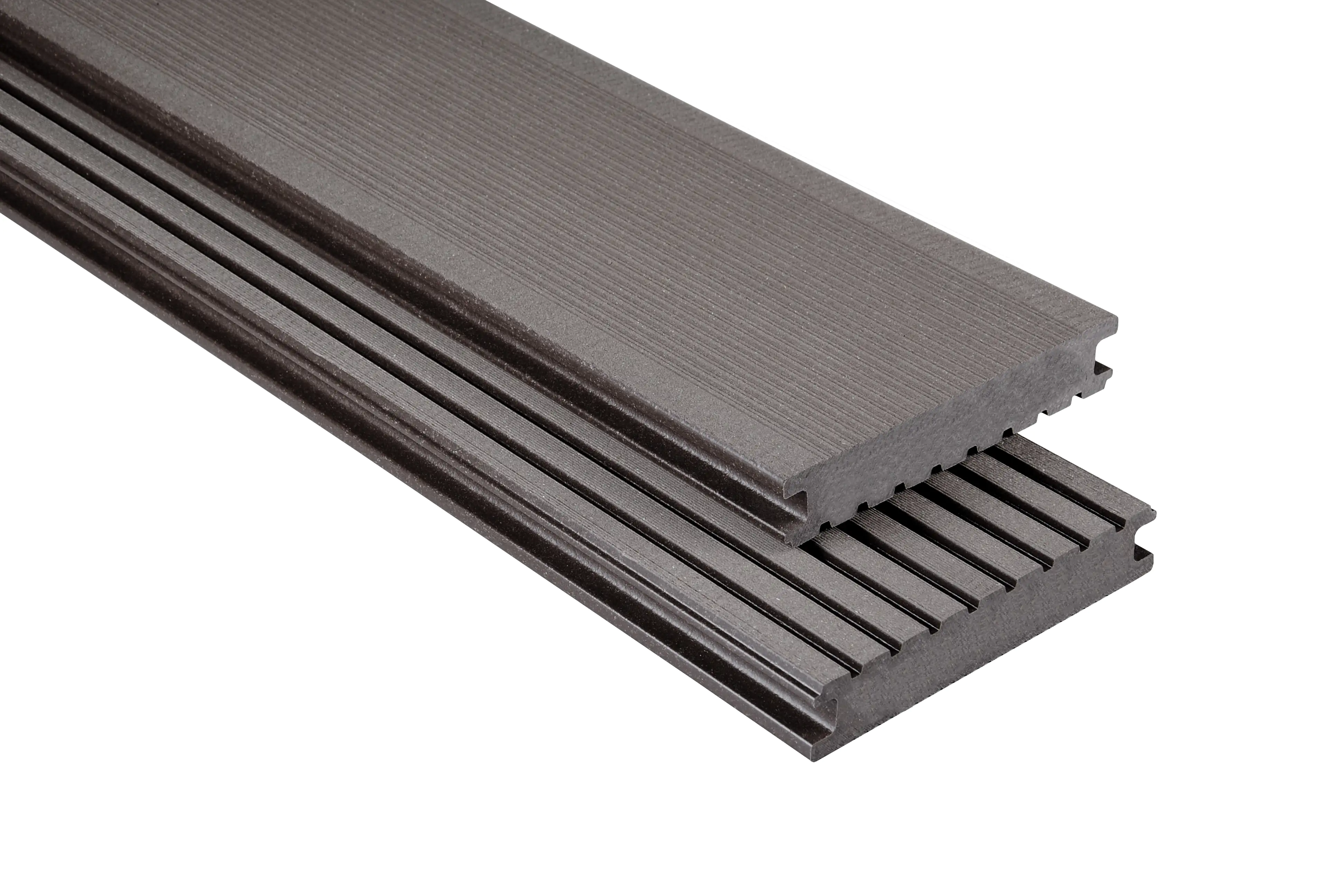 Kovalex Terrassendiele WPC Standard Massiv 14,5 x 2,6 cm graubraun gebürstet Meterware Kovalex Terrassendiele WPC Standard Massiv 14,5 x 2,6 cm graubraun gebürstet Meterware