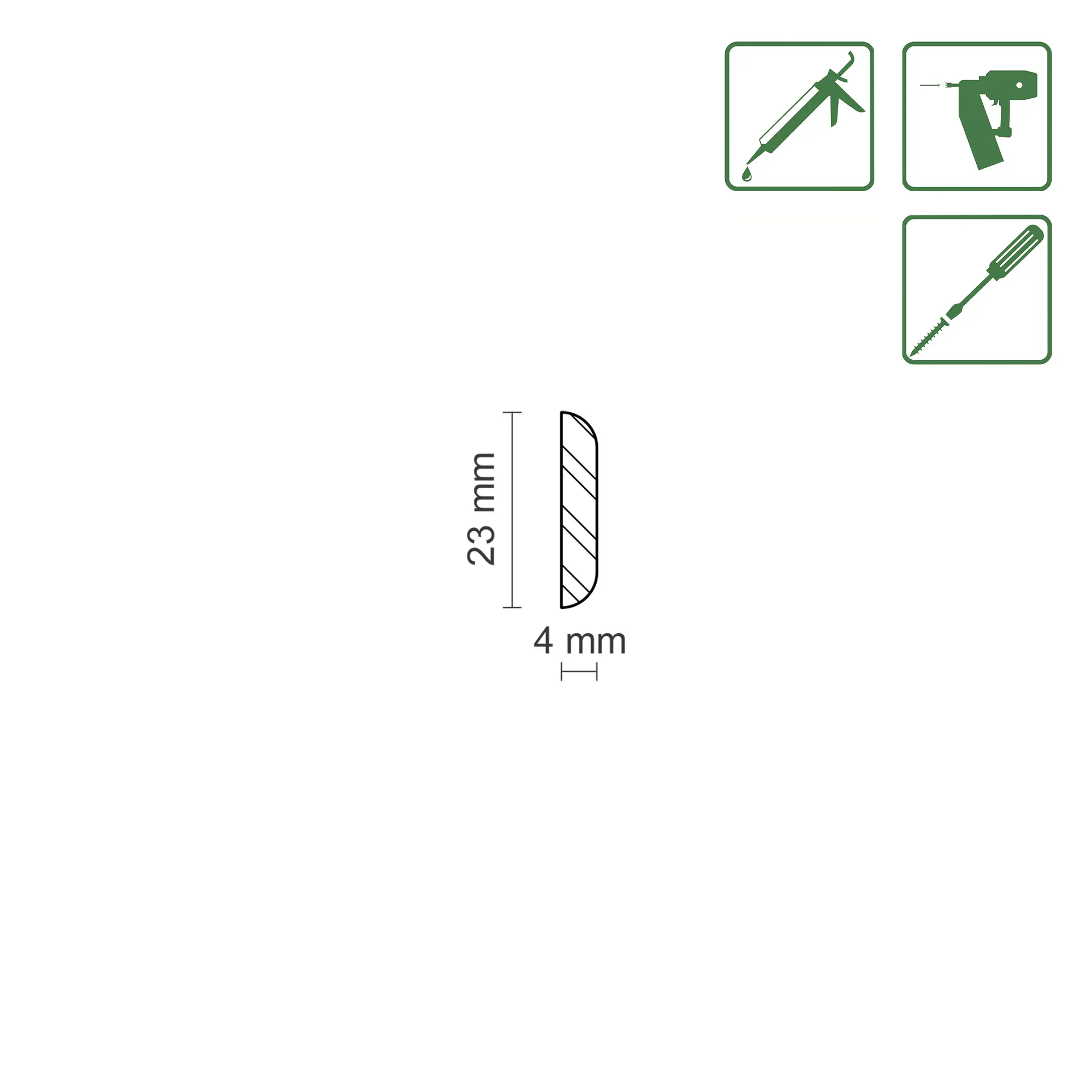 FN Neuhofer Tapetenleiste 100 cm 23 x 4 mm Fichte oder Kiefer