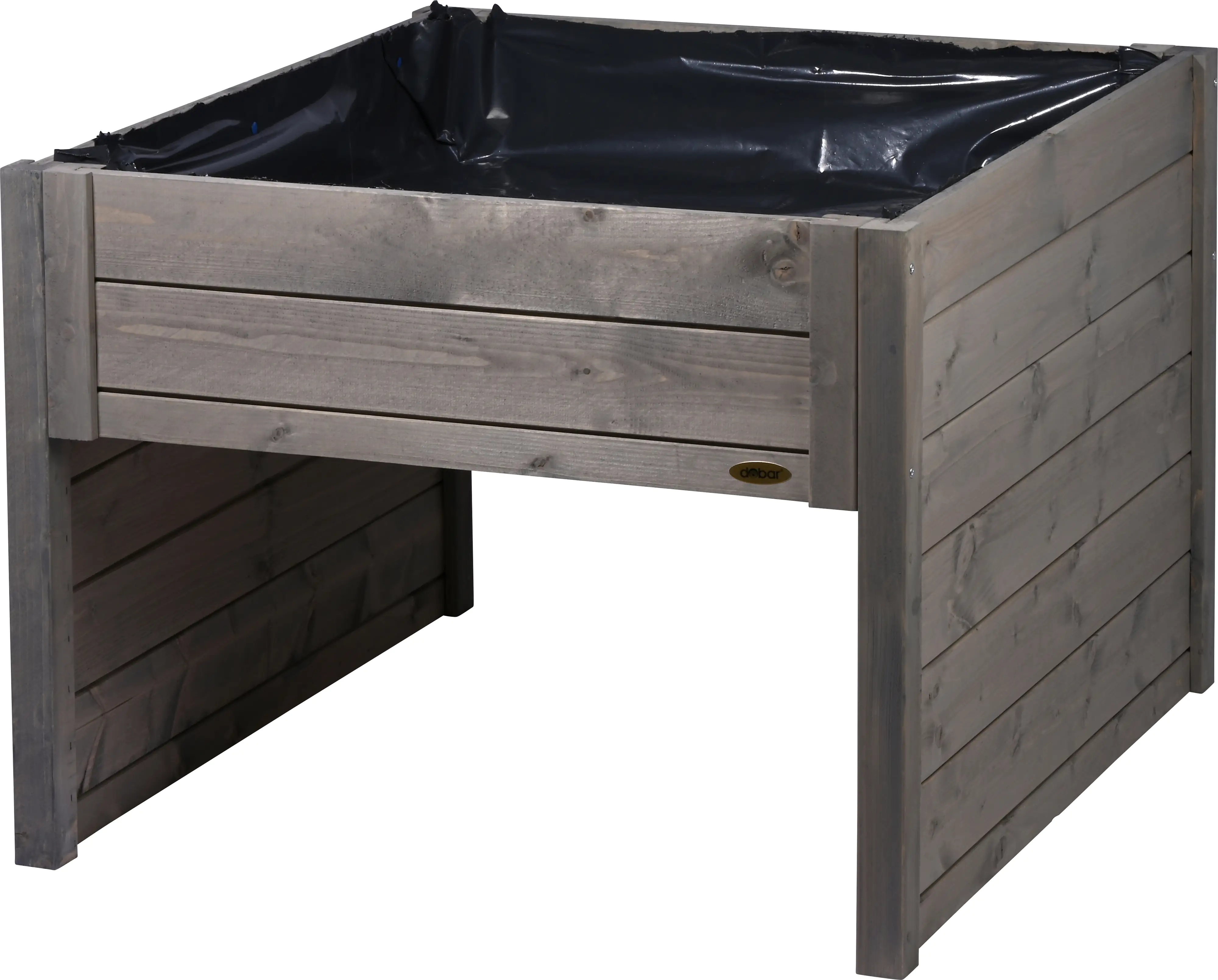 Dobar Mähroboter-Garage mit Pflanzkasten grau 79 x 73 x 56 cm