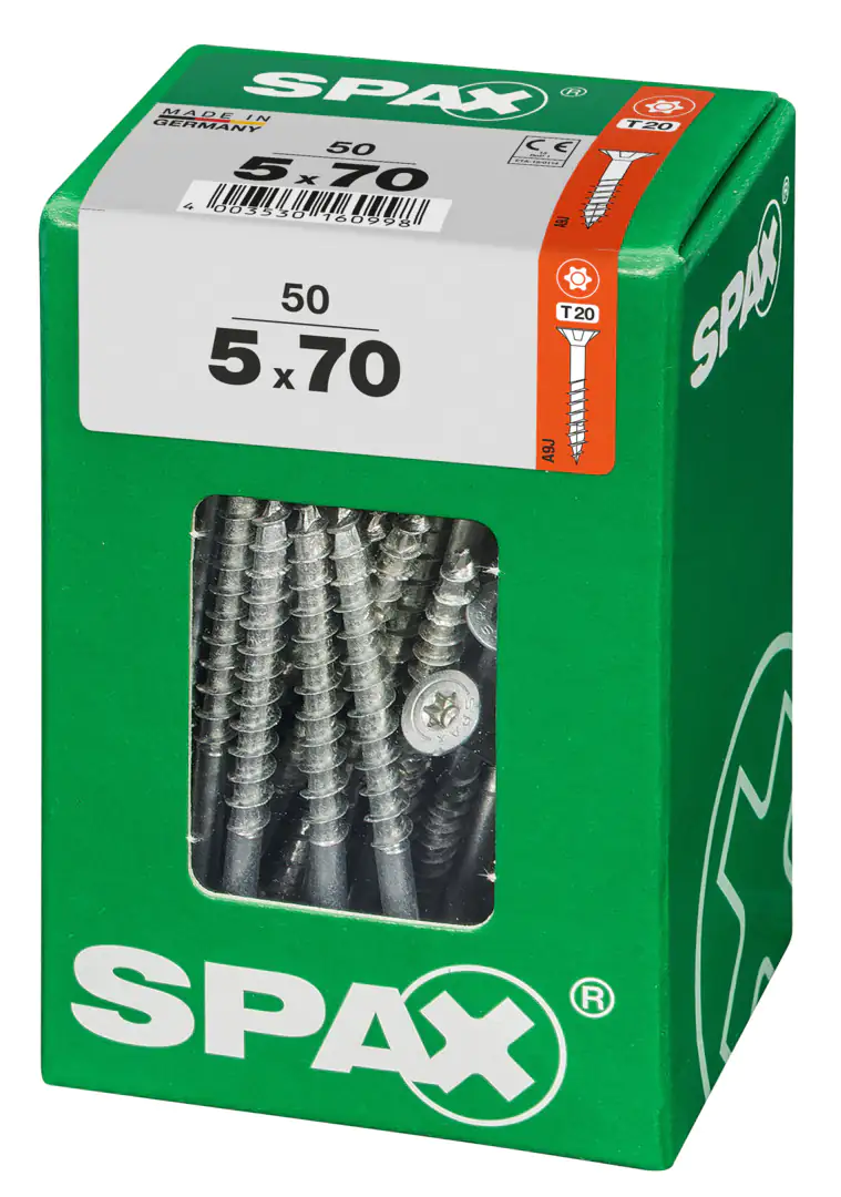 Spax Universalschrauben 5.0 x 70 mm TX 20 - 50 Stk.