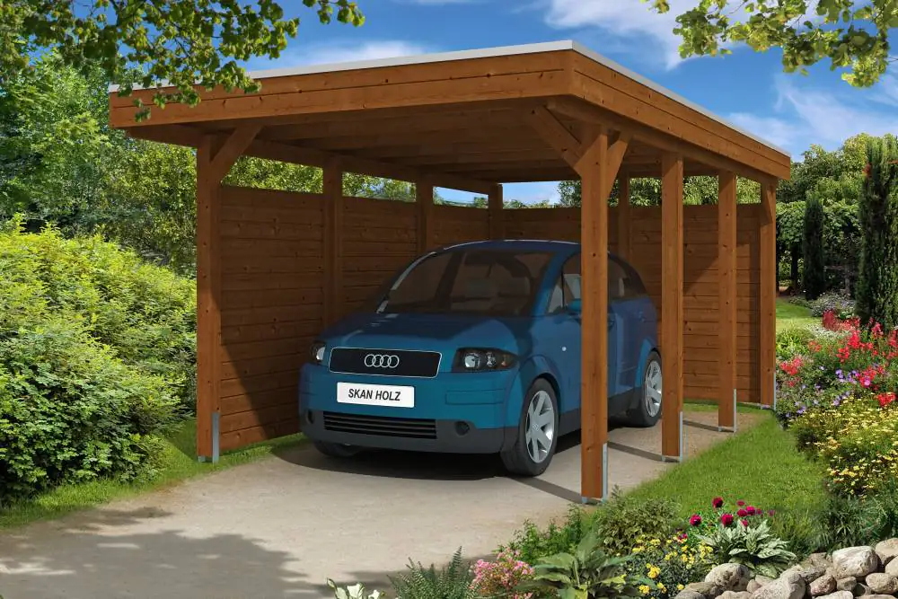 SKAN HOLZ Carport Friesland Set 1 314 x 555 cm, lasiert in Nussbaum SKAN HOLZ Carport Friesland Set 1 314 x 555 cm, lasiert in Nussbaum