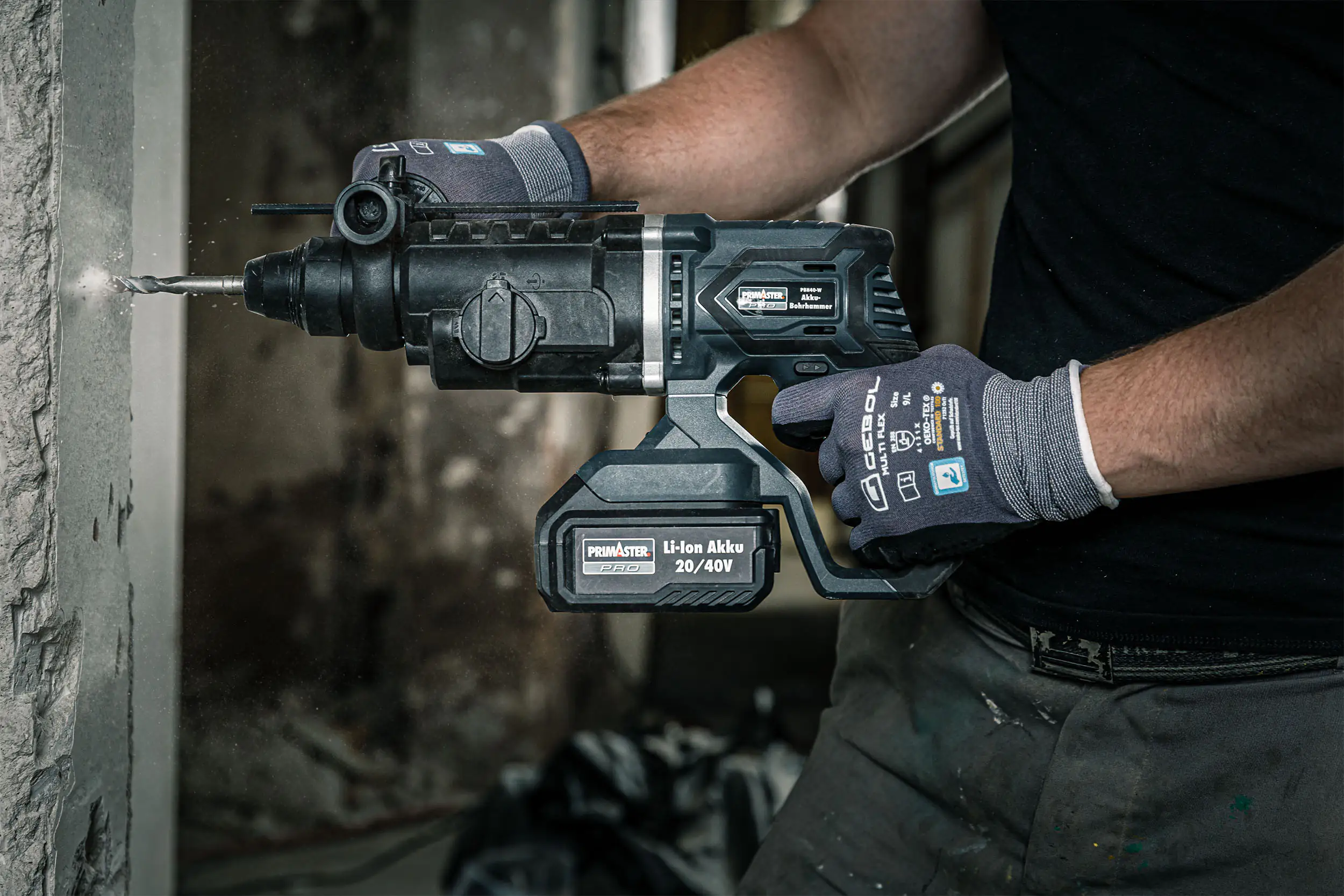 Primaster Pro Akku-Bohrhammer PBH40-W 40 V Solo