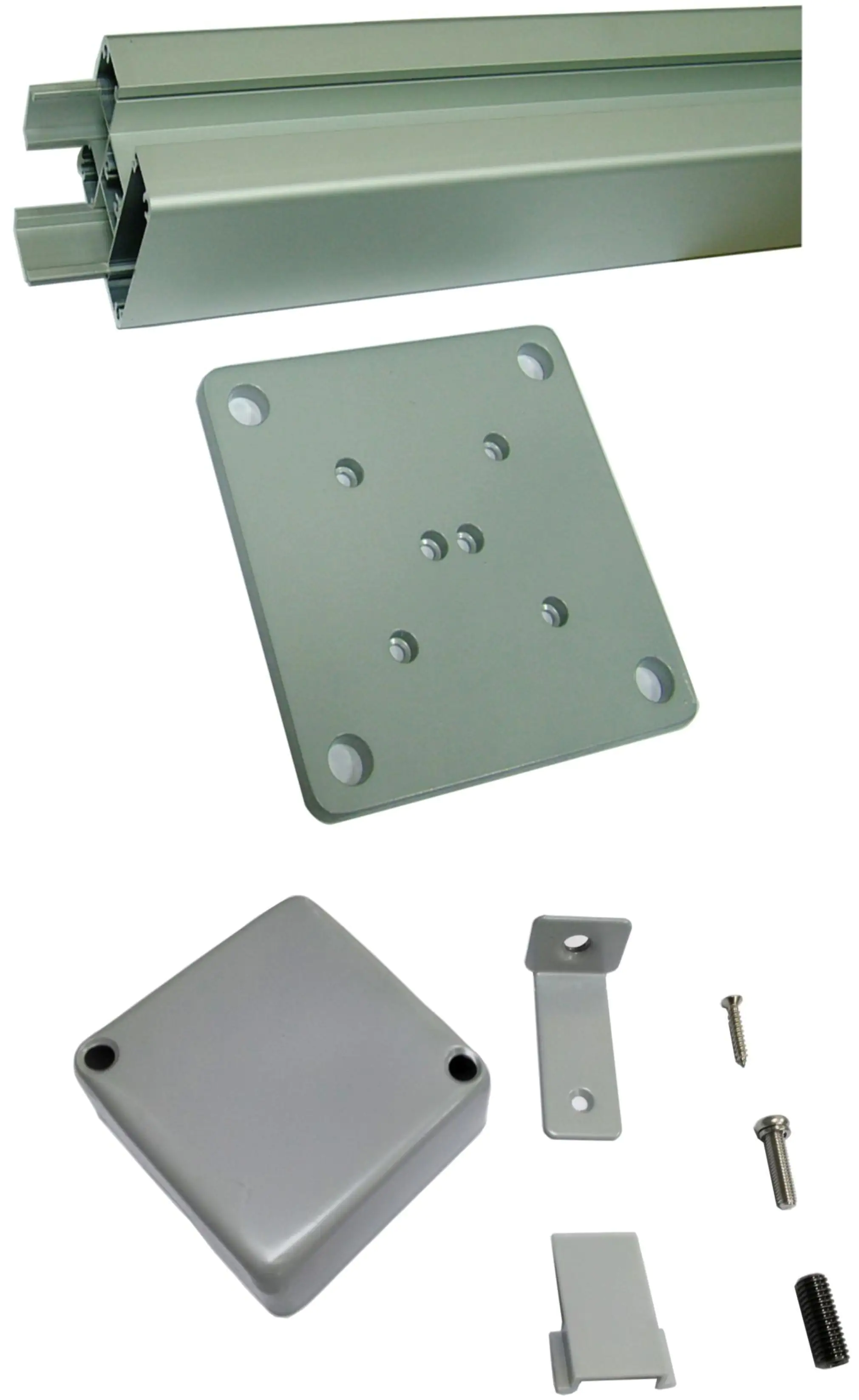 TrendLine Alupfosten 8 x 8 x 176 cm mit Abdeckung