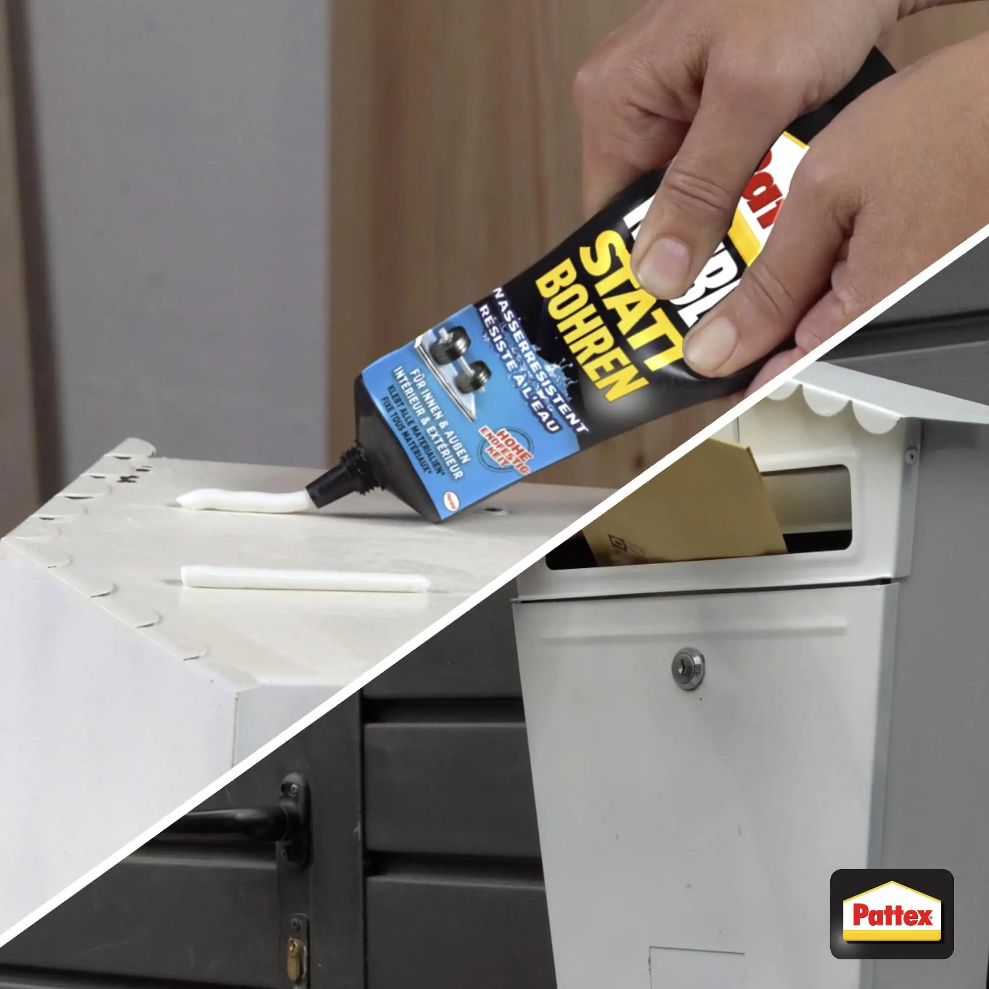 Pattex Montagekleber Kleben statt Bohren Wasserresistent 340 g Tube, weiß Pattex Montagekleber Kleben statt Bohren Wasserresistent 340 g Tube, weiß