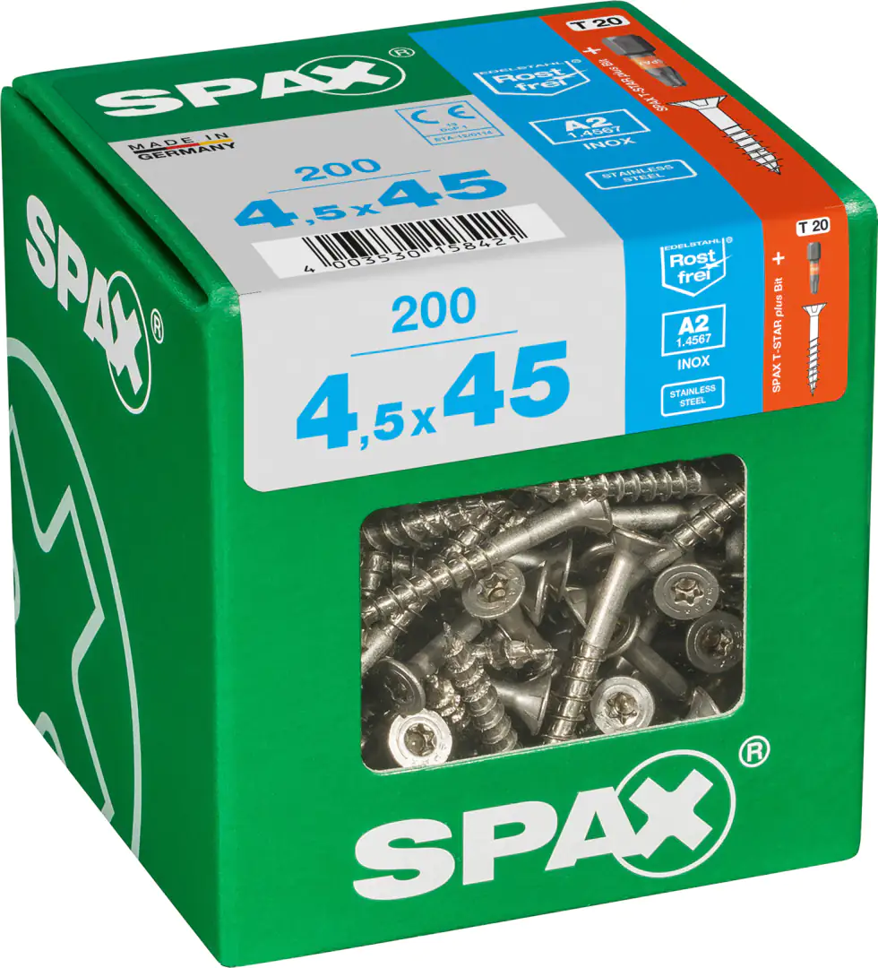 Spax Universalschrauben 4.5 x 45 mm TX 20 - 200 Stk.